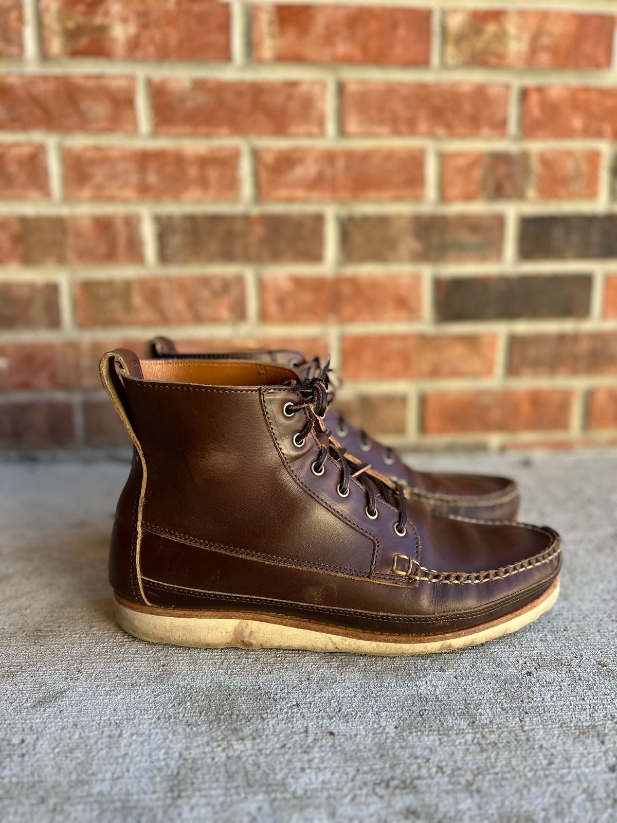 Photo by IndyBen on November 2, 2024 of the Rancourt & Co. Harrison Boot Redux in Horween Carolina Brown Chromexcel.