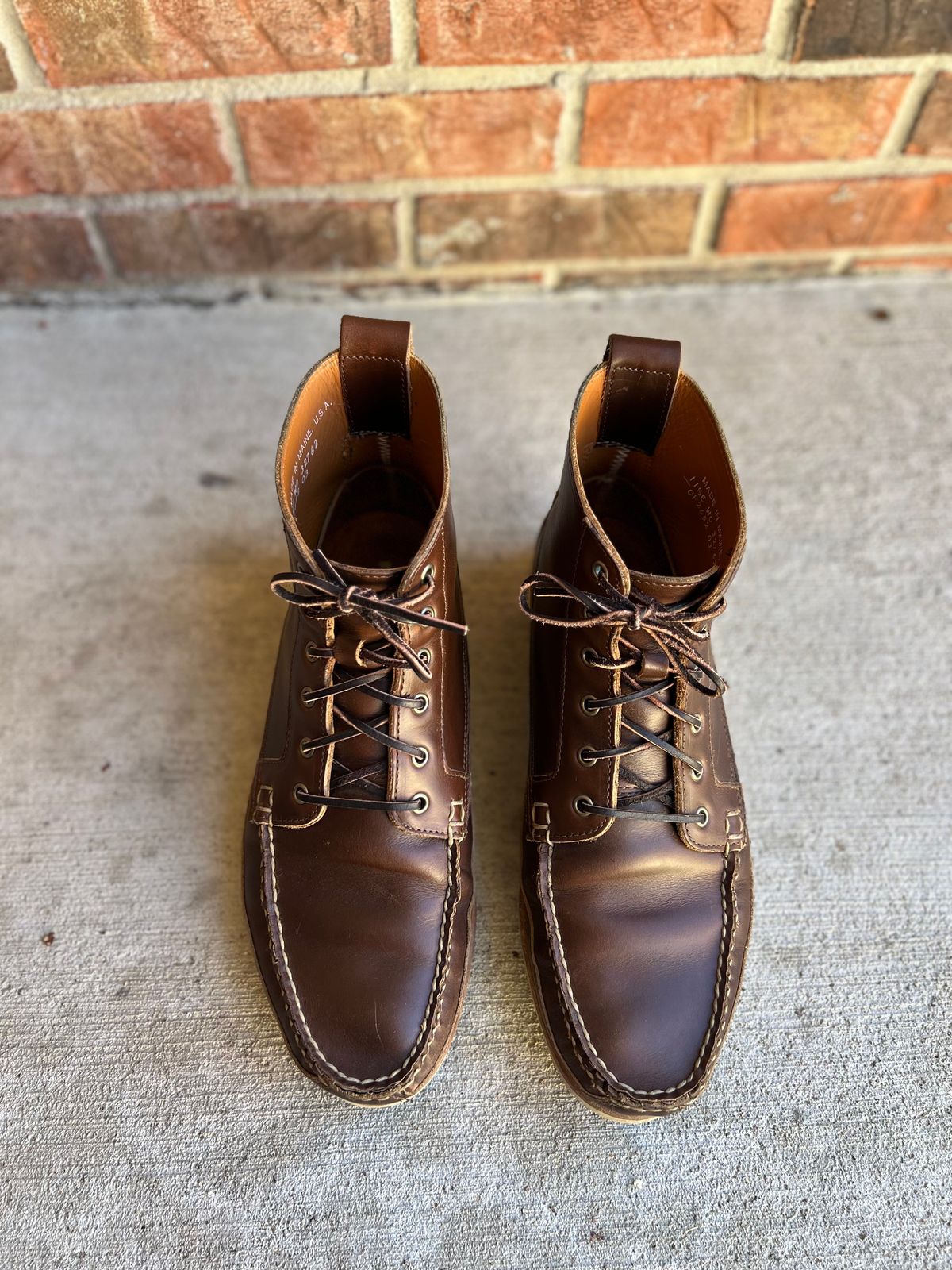 Photo by IndyBen on November 2, 2024 of the Rancourt & Co. Harrison Boot Redux in Horween Carolina Brown Chromexcel.