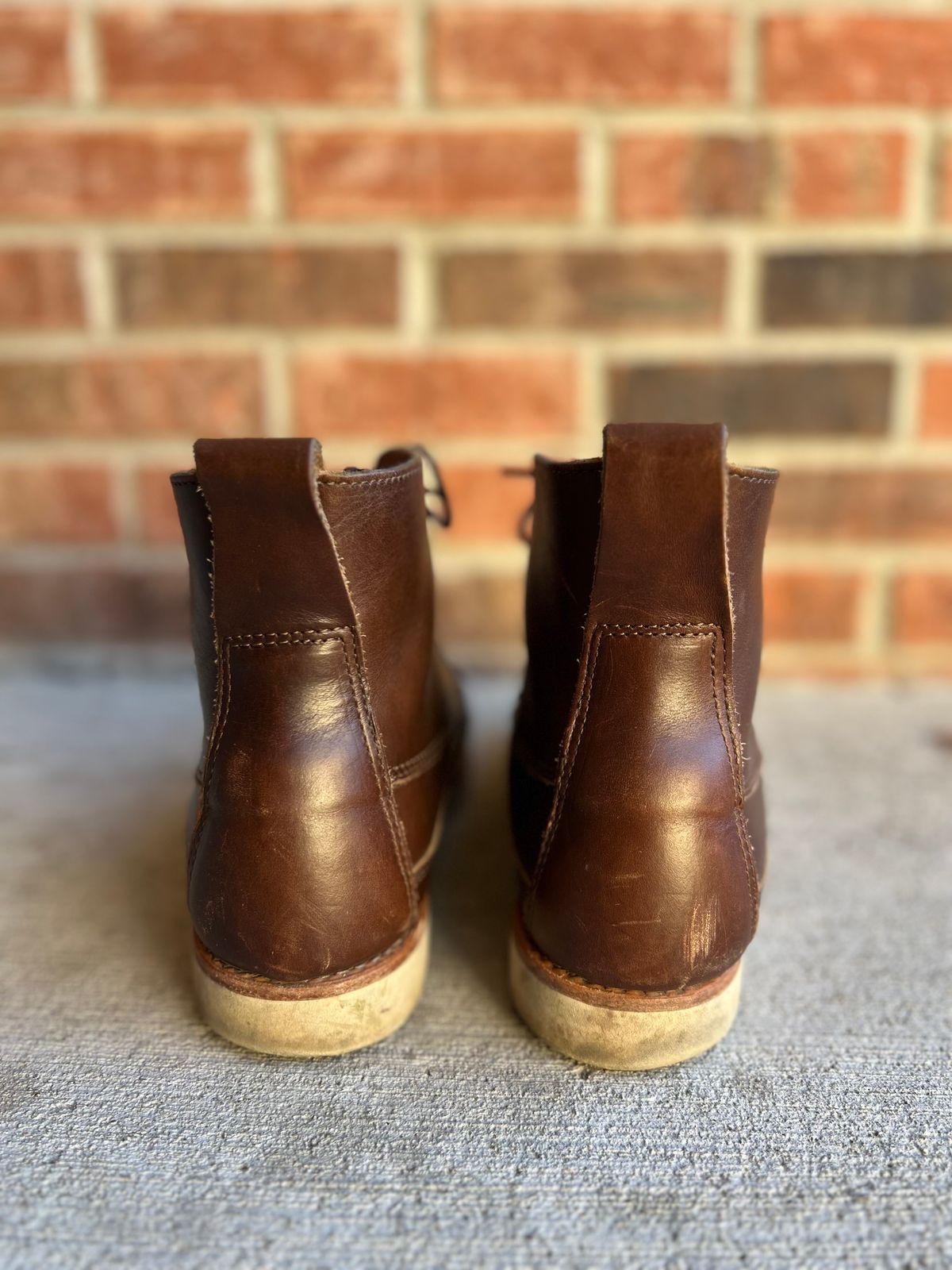 Photo by IndyBen on December 5, 2024 of the Rancourt & Co. Harrison Boot Redux in Horween Carolina Brown Chromexcel.