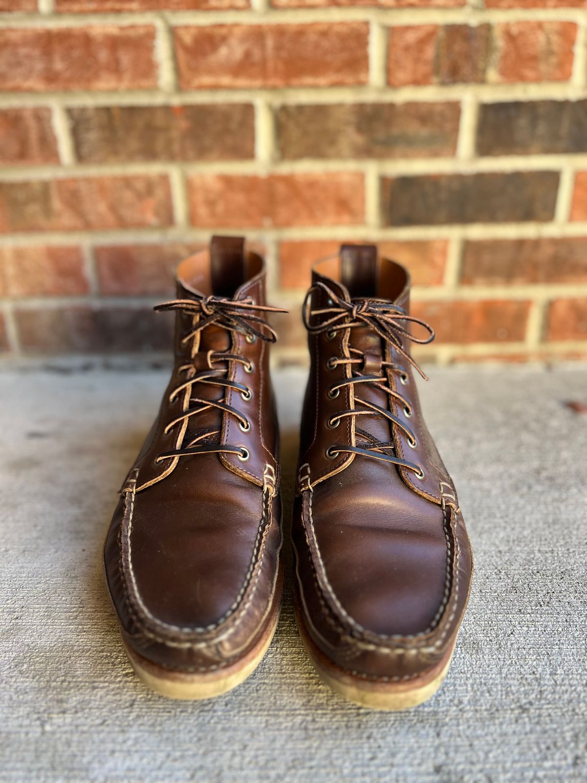 Photo by IndyBen on December 5, 2024 of the Rancourt & Co. Harrison Boot Redux in Horween Carolina Brown Chromexcel.