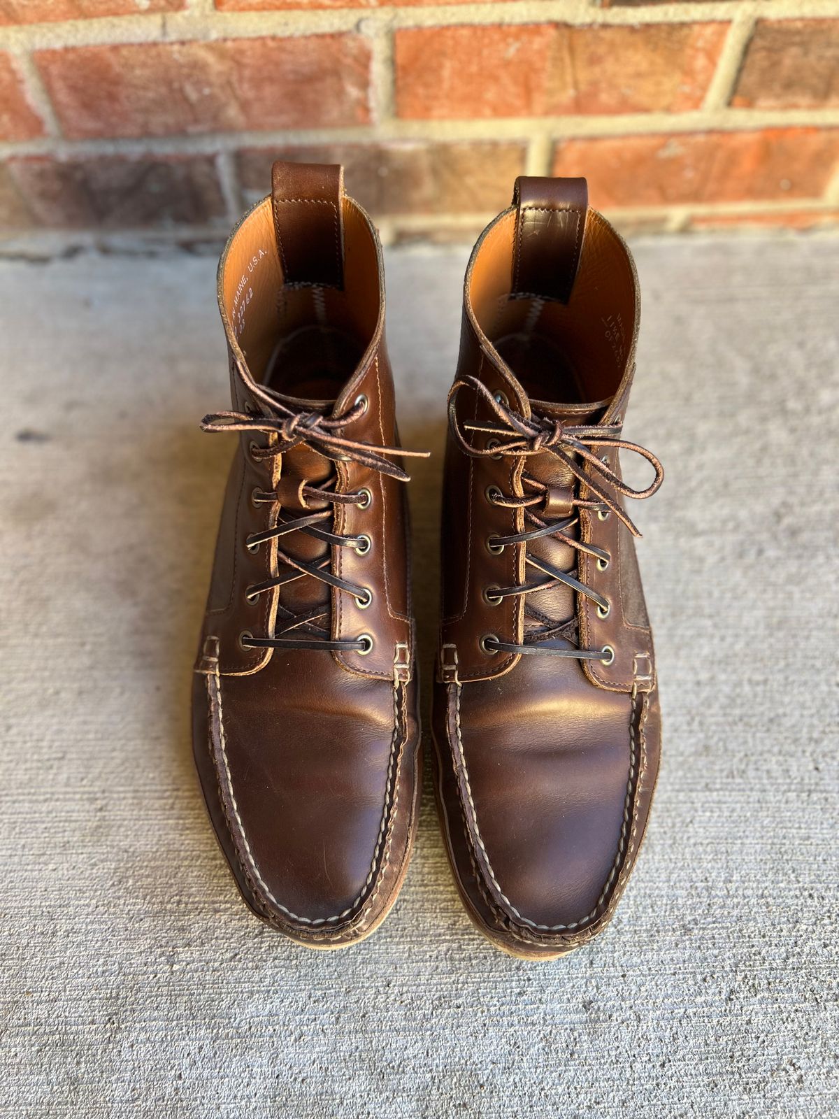 Photo by IndyBen on December 5, 2024 of the Rancourt & Co. Harrison Boot Redux in Horween Carolina Brown Chromexcel.