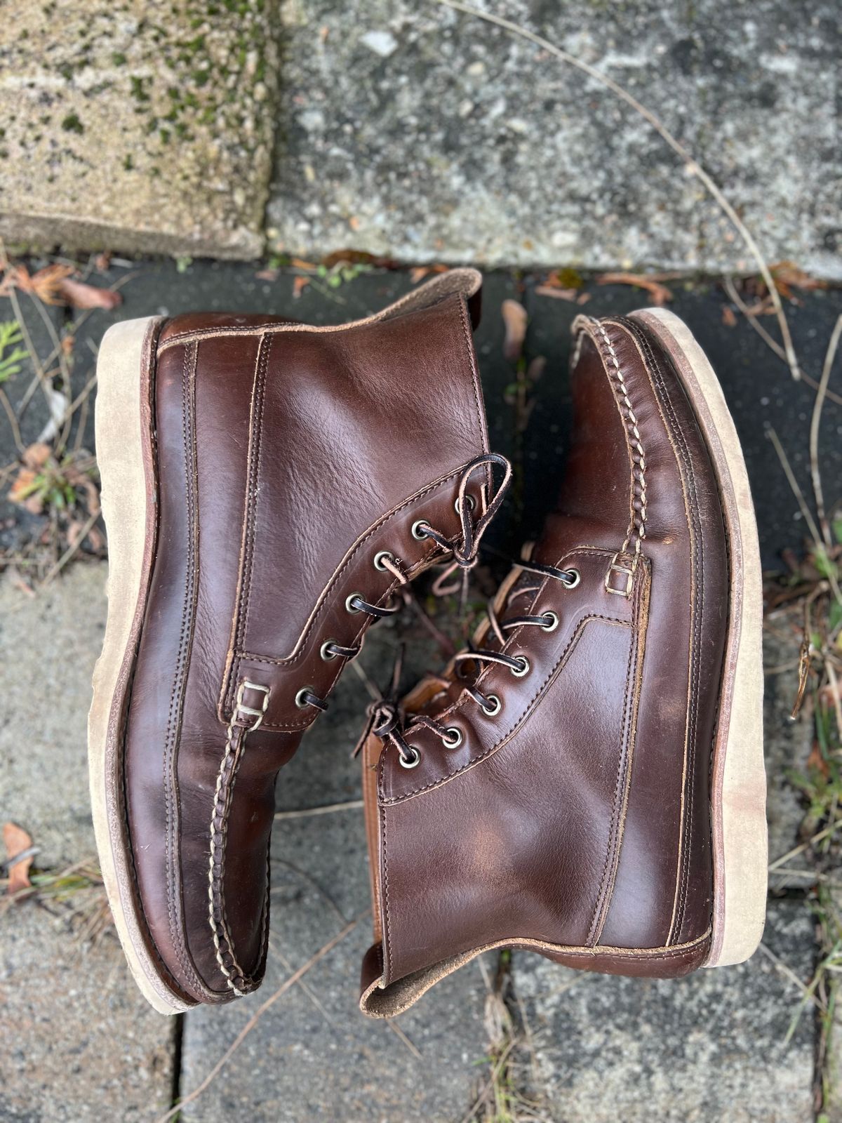 Photo by IndyBen on February 5, 2025 of the Rancourt & Co. Harrison Boot Redux in Horween Carolina Brown Chromexcel.