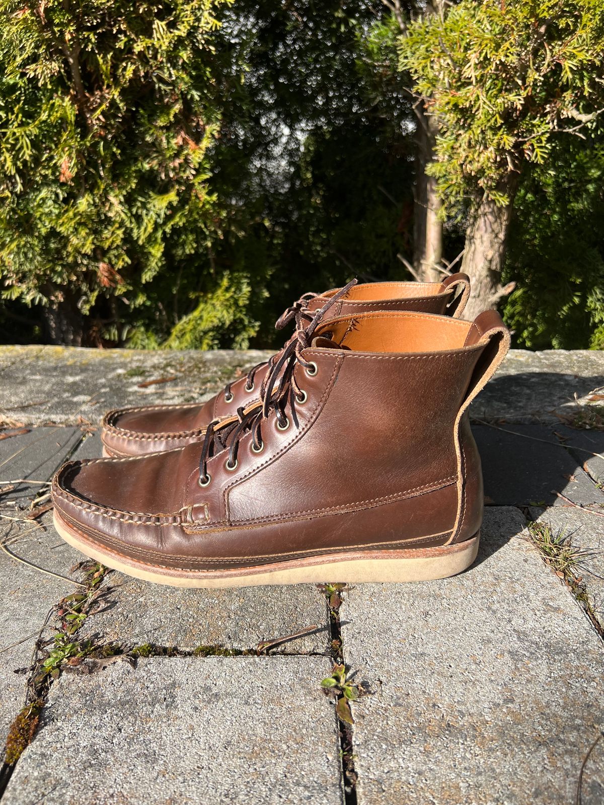 Photo by IndyBen on March 4, 2025 of the Rancourt & Co. Harrison Boot Redux in Horween Carolina Brown Chromexcel.