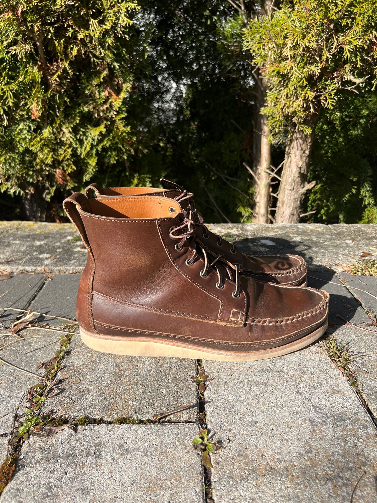 Photo by IndyBen on March 4, 2025 of the Rancourt & Co. Harrison Boot Redux in Horween Carolina Brown Chromexcel.