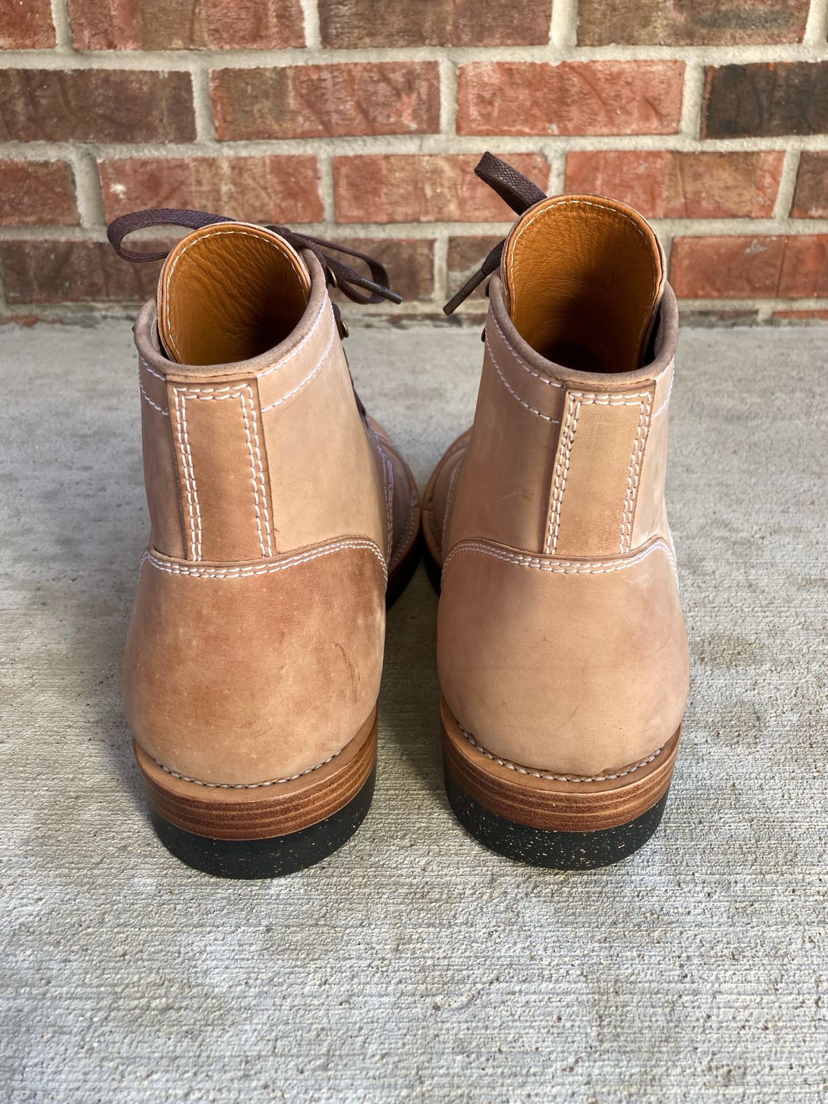 Photo by IndyBen on October 1, 2022 of the Santalum Milestone Service Boot in Conceria Cloe Crust Shell Cordovan.