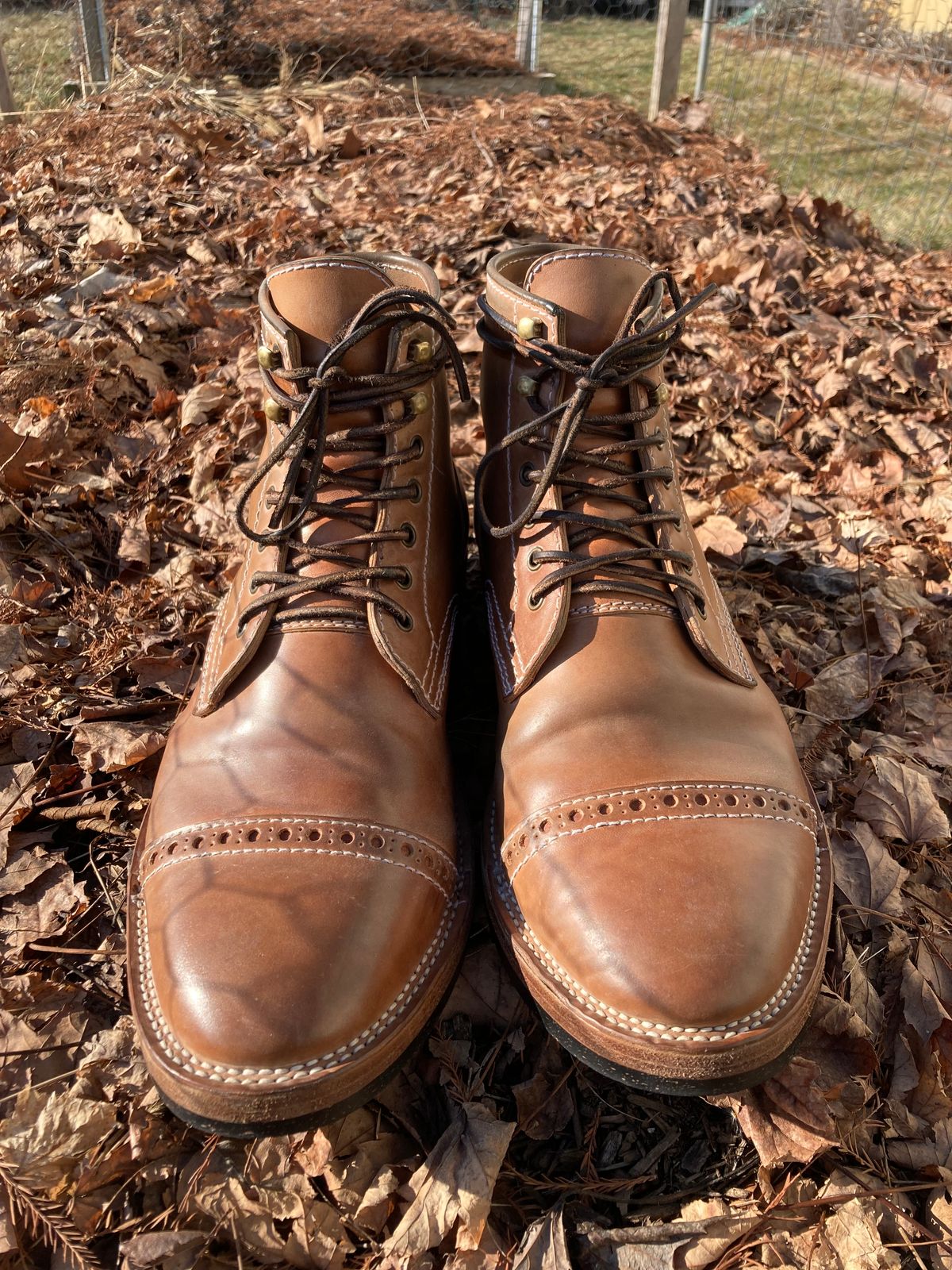 Photo by IndyBen on February 4, 2023 of the Santalum Milestone Service Boot in Conceria Cloe Crust Shell Cordovan.