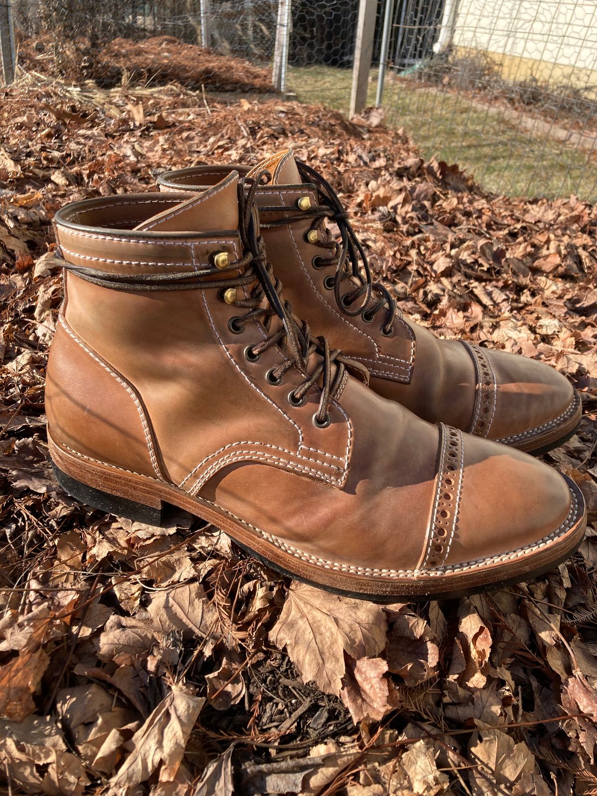 Photo by IndyBen on February 4, 2023 of the Santalum Milestone Service Boot in Conceria Cloe Crust Shell Cordovan.