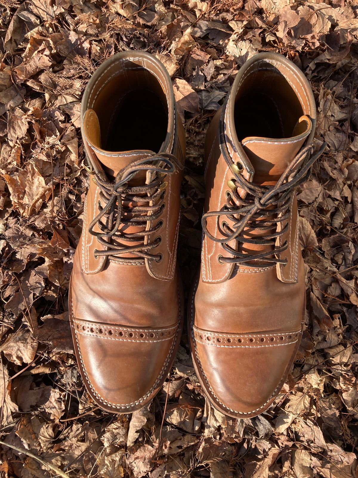 Photo by IndyBen on February 4, 2023 of the Santalum Milestone Service Boot in Conceria Cloe Crust Shell Cordovan.