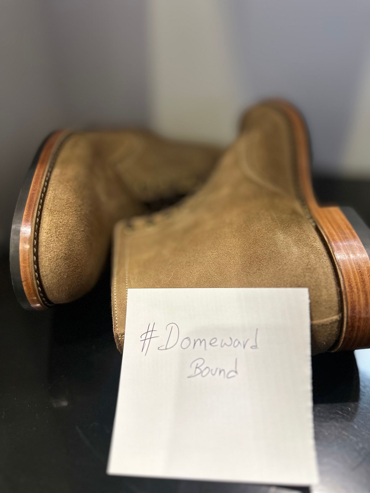 Photo by elkonelmstreet on October 4, 2023 of the Onderhoud SPL02 in Horween Marine Field Roughout.