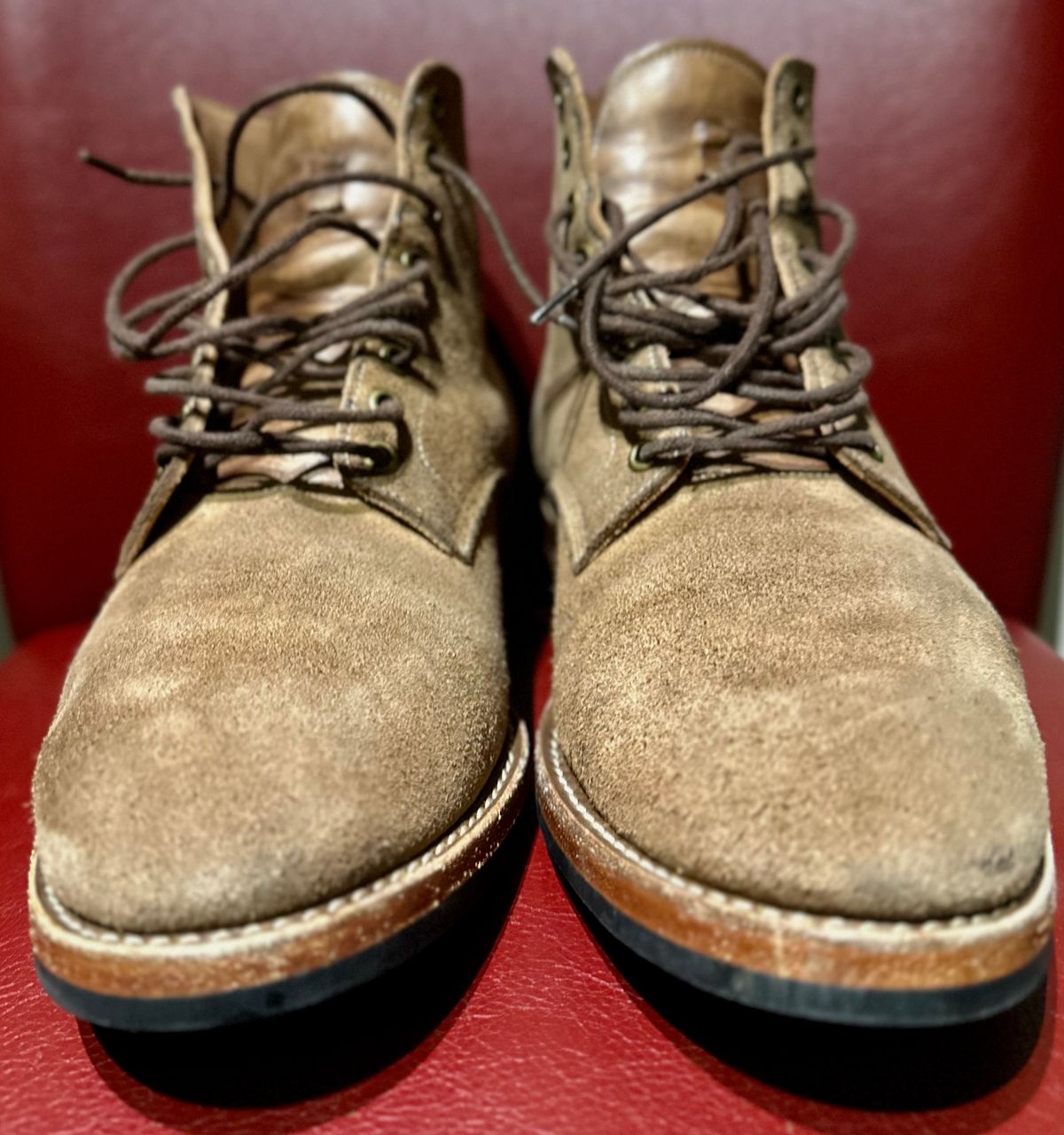 Photo by elkonelmstreet on November 5, 2023 of the Onderhoud SPL02 in Horween Marine Field Roughout.