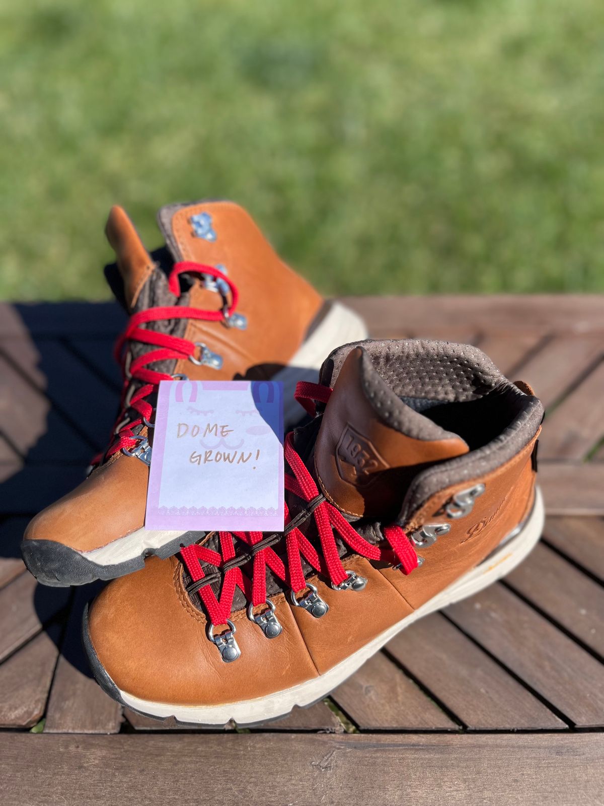 Photo by jessnado on November 5, 2023 of the Danner Mountain Light in Light Brown Full Grain.
