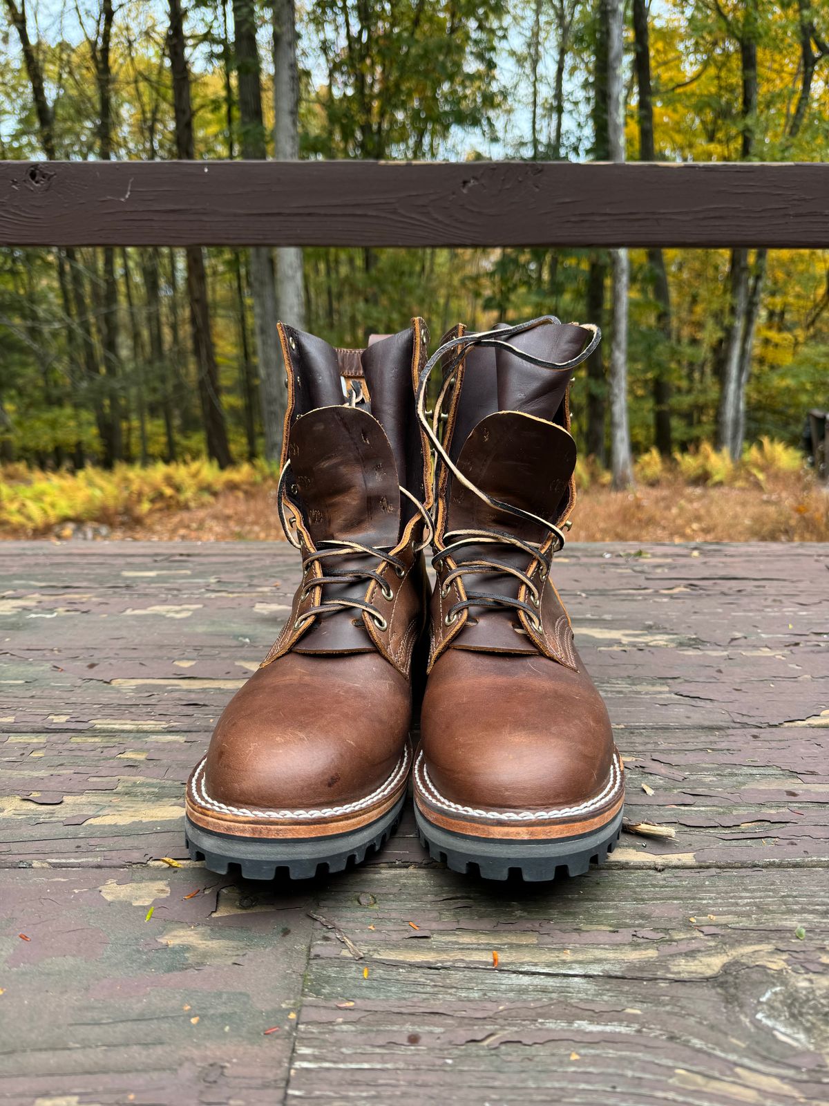 Photo by lugsoul on October 13, 2024 of the Nicks MTO in Horween Whiskey Predator.