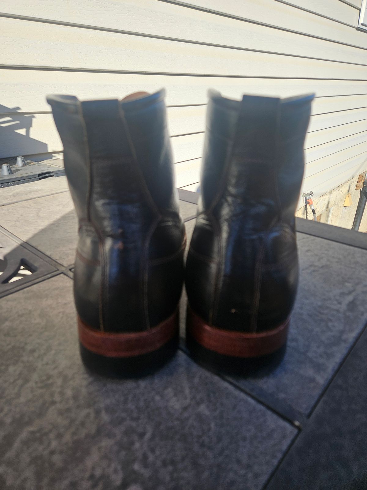 Photo by hosekileather on October 1, 2025 of the Red Wing x Indian Motorcycle Spirit Lake in Redwing Amber Portage Leather.