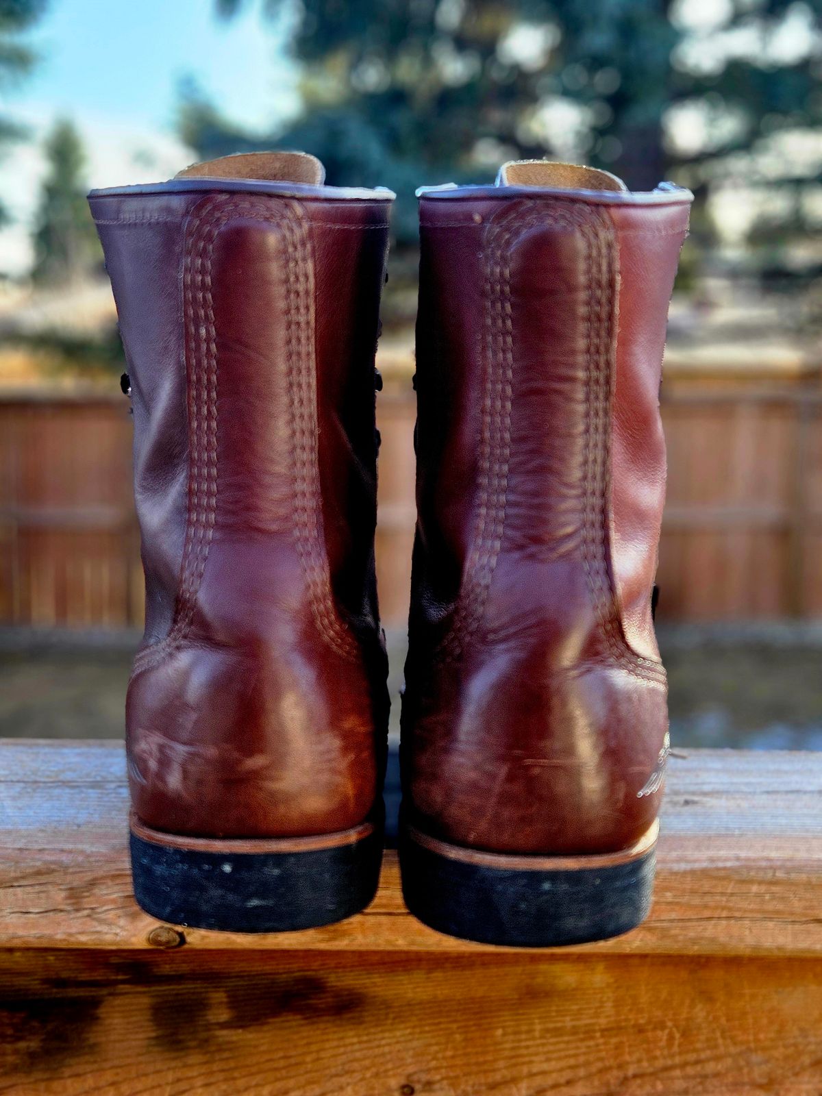 Photo by hosekileather on February 3, 2026 of the Red Wing x Indian Motorcycle Spirit Lake in Redwing Amber Portage Leather.