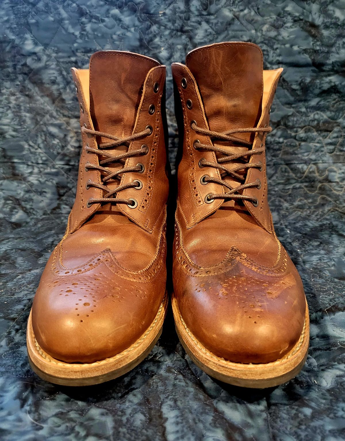 Photo by hosekileather on November 1, 2022 of the Mark Albert Countrty Boot in C.F. Stead Dark Snuff Regency Calf.