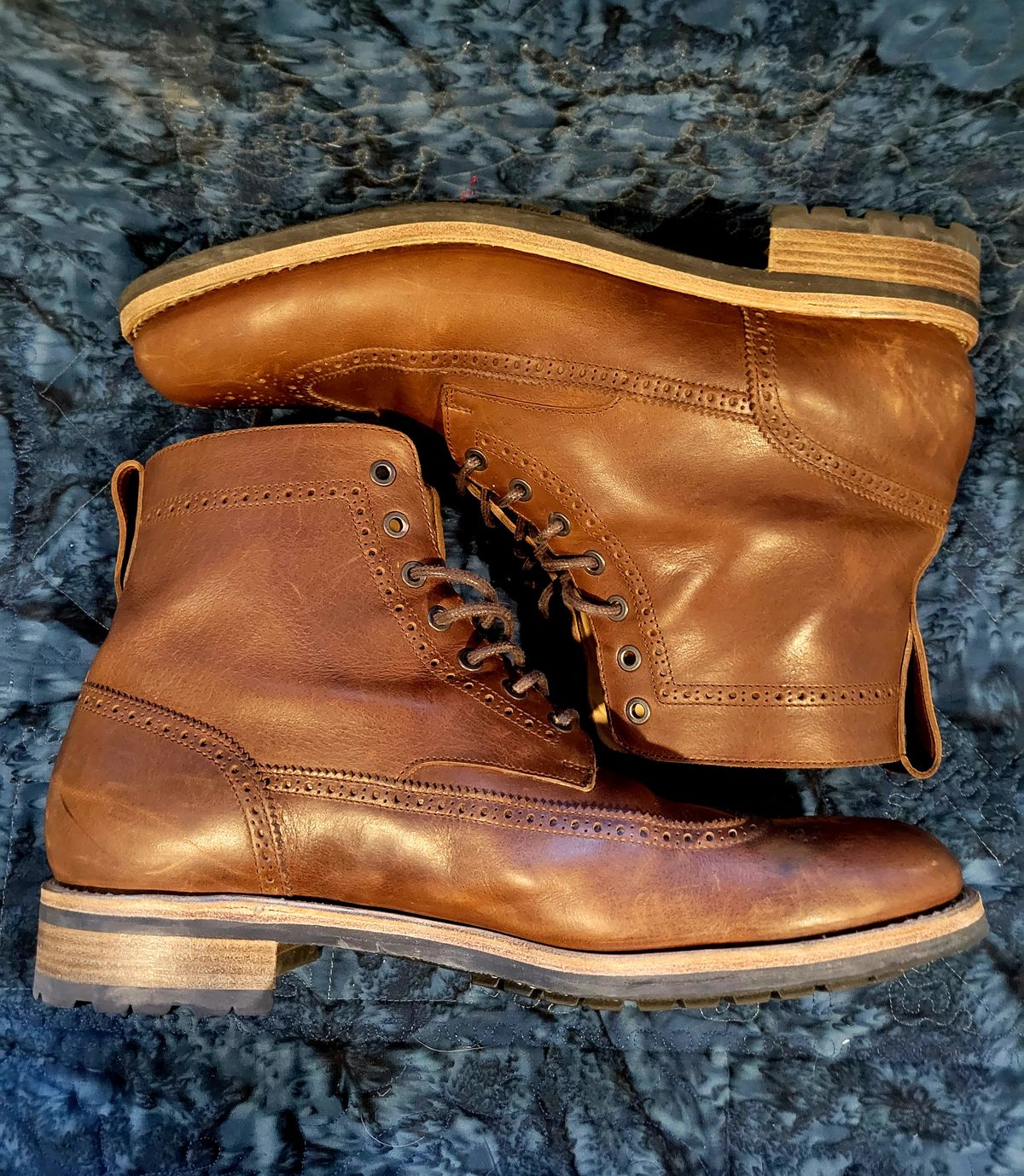 Photo by hosekileather on November 1, 2022 of the Mark Albert Countrty Boot in C.F. Stead Dark Snuff Regency Calf.