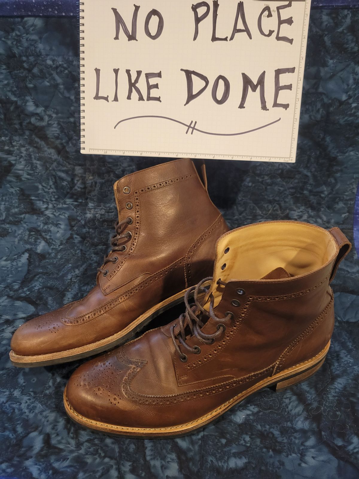 Photo by hosekileather on November 1, 2022 of the Mark Albert Countrty Boot in C.F. Stead Dark Snuff Regency Calf.