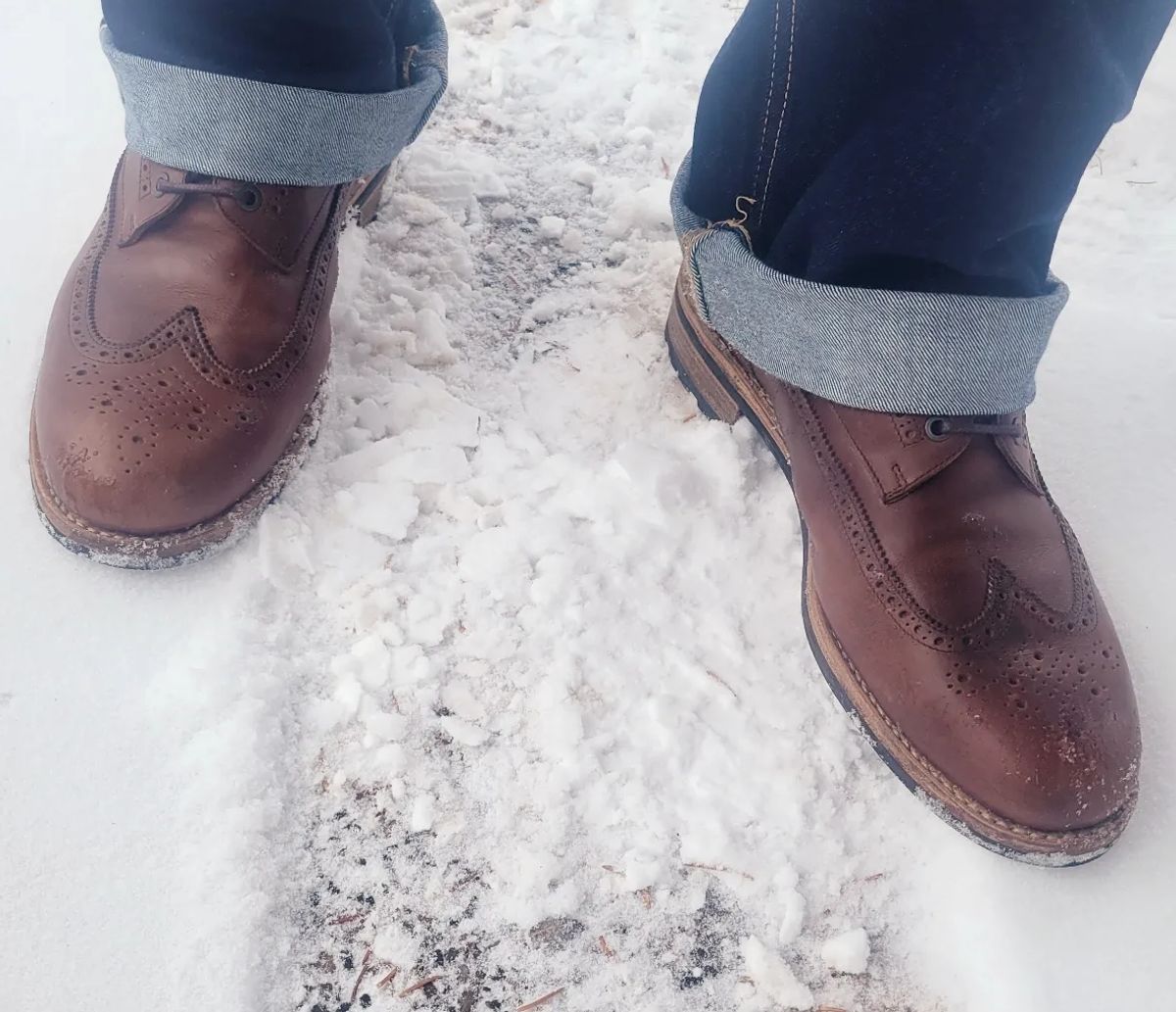 Photo by hosekileather on November 10, 2022 of the Mark Albert Countrty Boot in C.F. Stead Dark Snuff Regency Calf.