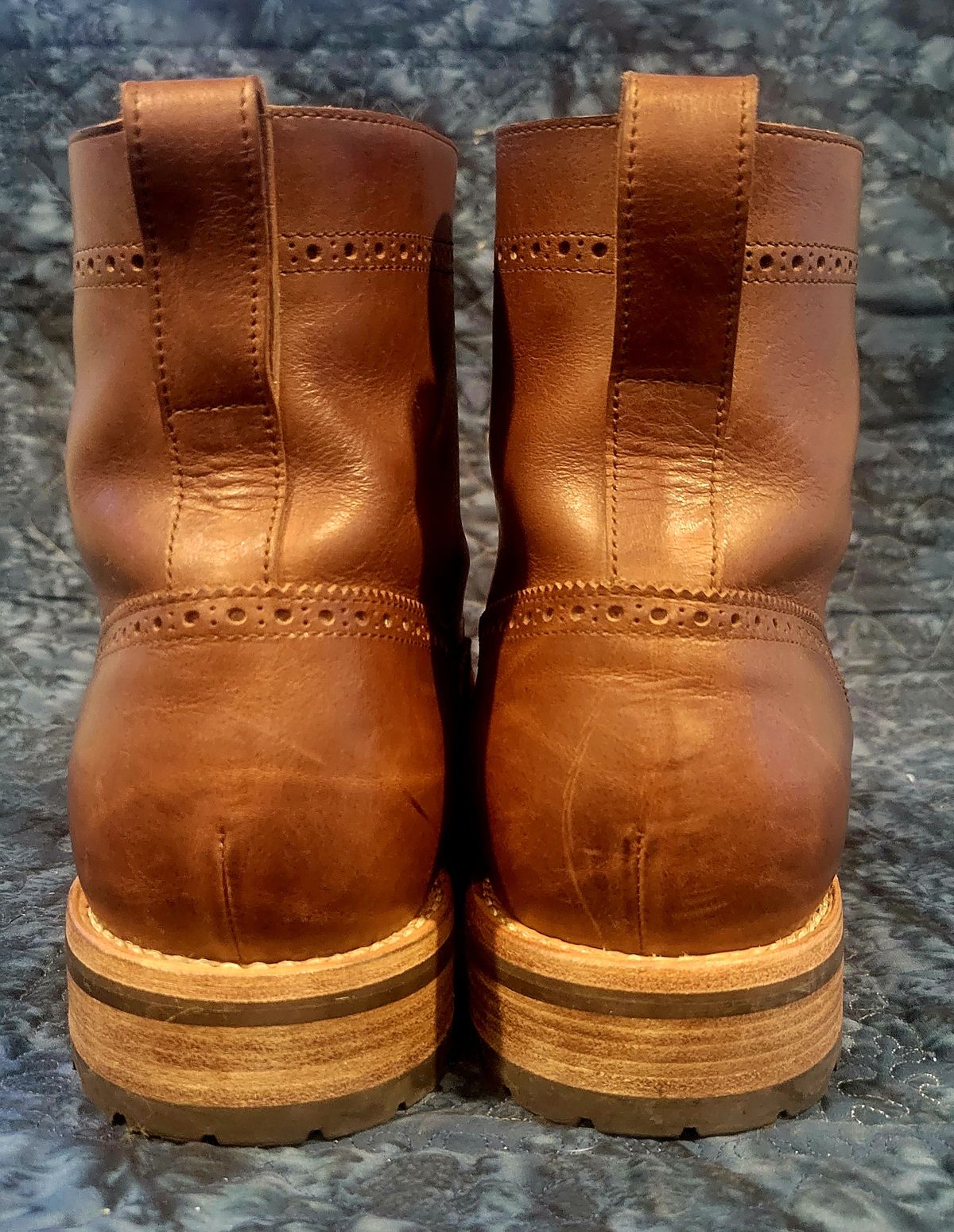 Photo by hosekileather on December 1, 2022 of the Mark Albert Countrty Boot in C.F. Stead Dark Snuff Regency Calf.
