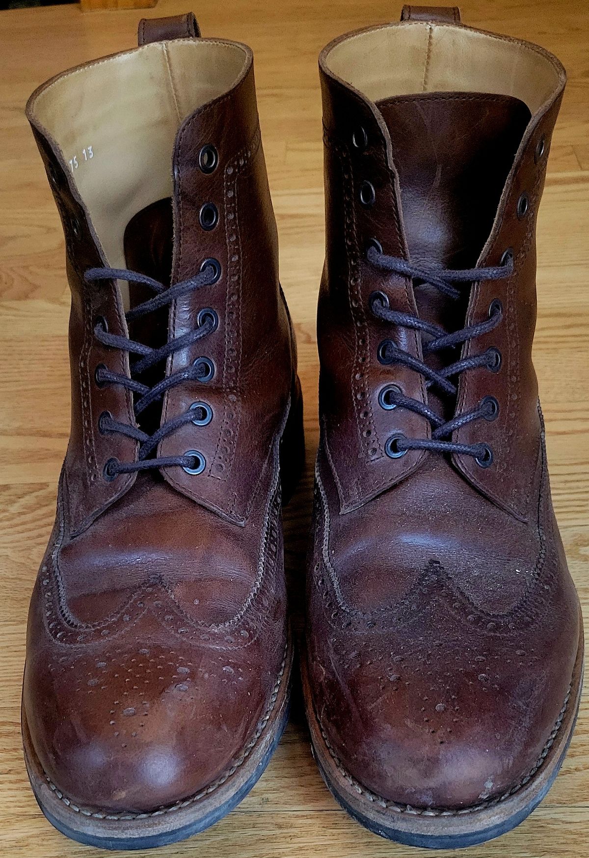 Photo by hosekileather on December 31, 2022 of the Mark Albert Countrty Boot in C.F. Stead Dark Snuff Regency Calf.