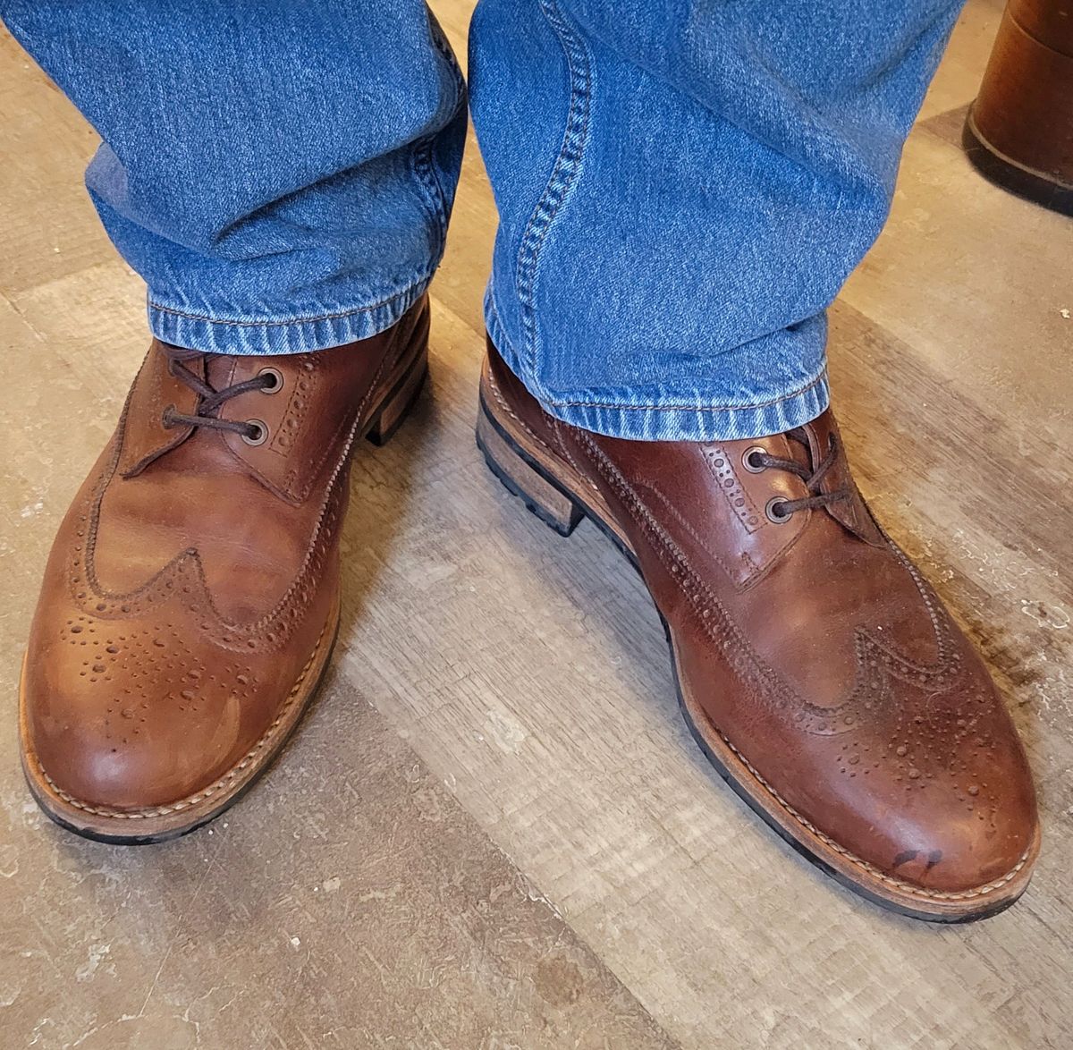 Photo by hosekileather on February 2, 2023 of the Mark Albert Countrty Boot in C.F. Stead Dark Snuff Regency Calf.