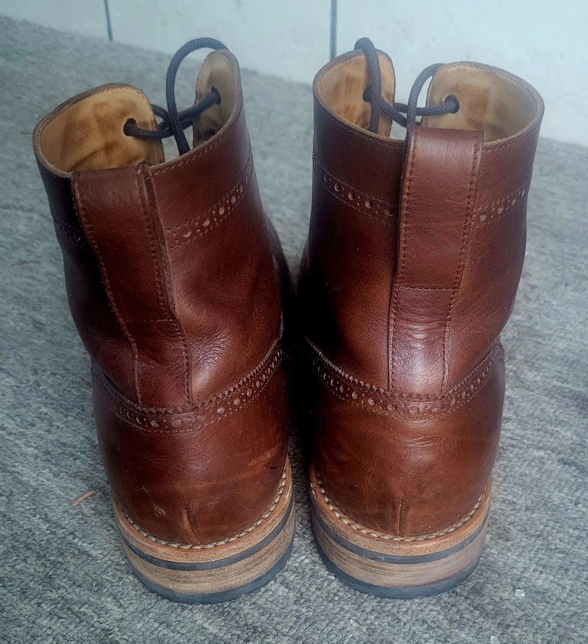 Photo by hosekileather on March 2, 2023 of the Mark Albert Countrty Boot in C.F. Stead Dark Snuff Regency Calf.