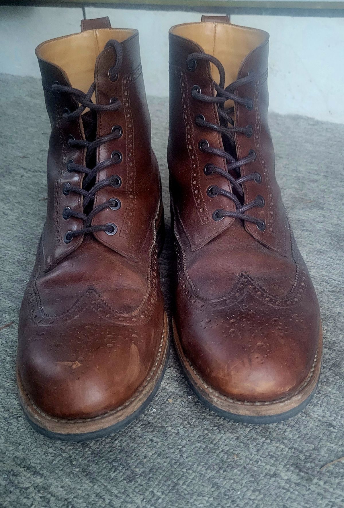 Photo by hosekileather on March 2, 2023 of the Mark Albert Countrty Boot in C.F. Stead Dark Snuff Regency Calf.