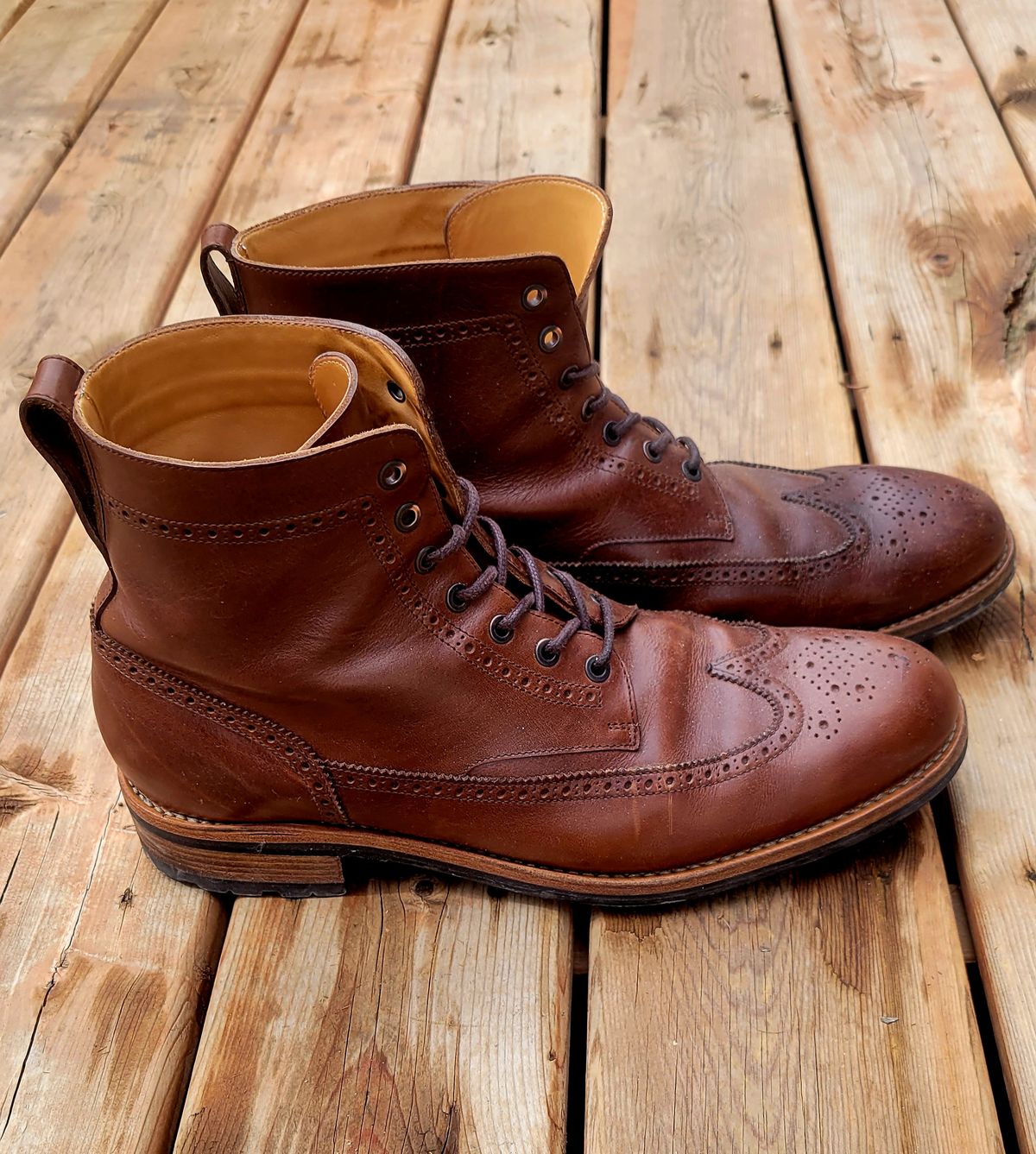 Photo by hosekileather on April 2, 2023 of the Mark Albert Countrty Boot in C.F. Stead Dark Snuff Regency Calf.