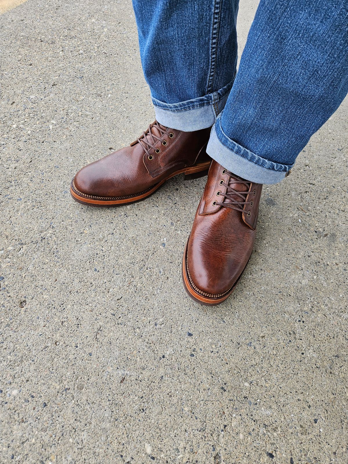Photo by hosekileather on November 2, 2023 of the Tahura Captoelari Plain Toe in Badalassi Carlo Dark Brown Nemesis.