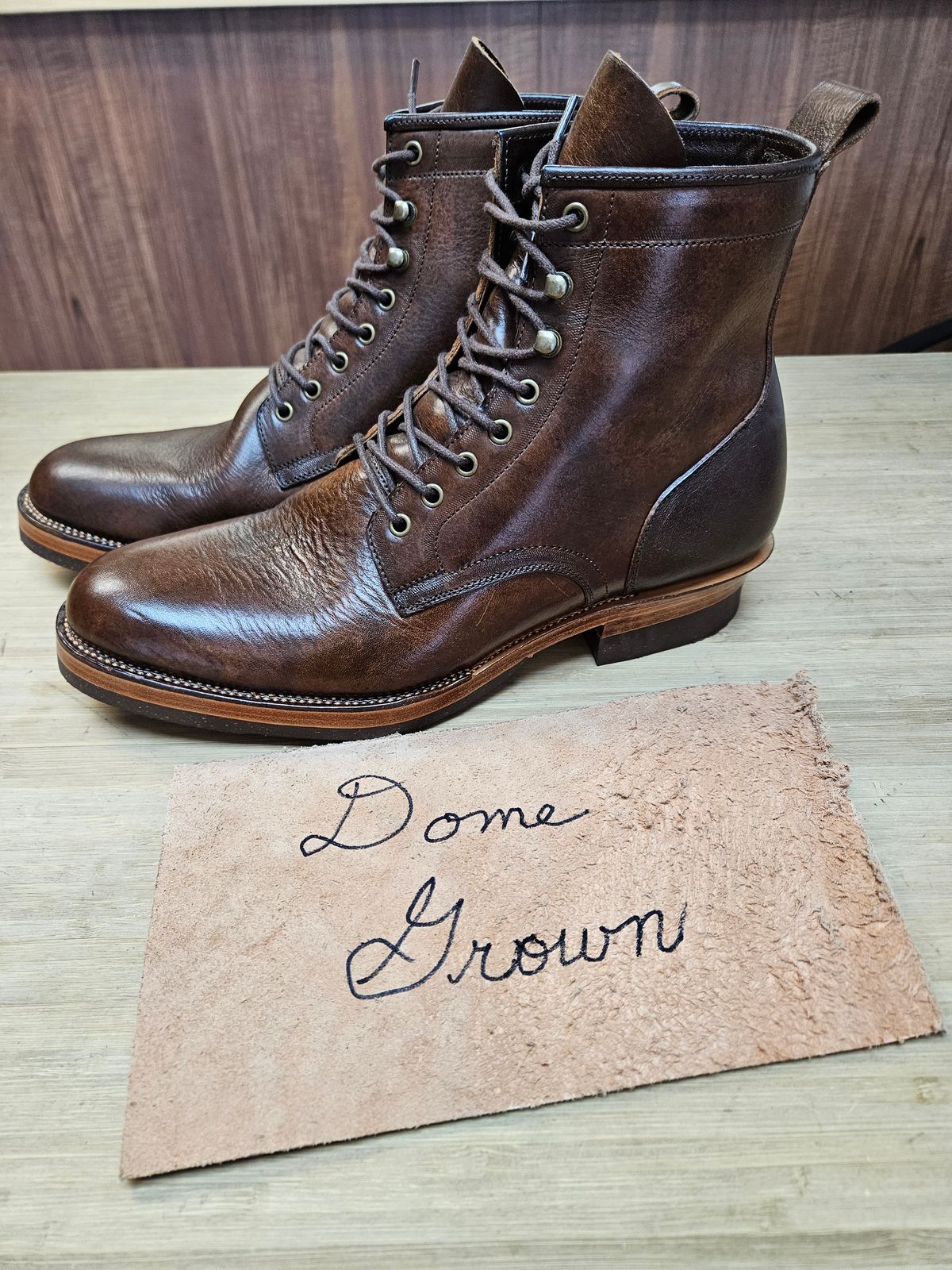 Photo by hosekileather on November 2, 2023 of the Tahura Captoelari Plain Toe in Badalassi Carlo Dark Brown Nemesis.
