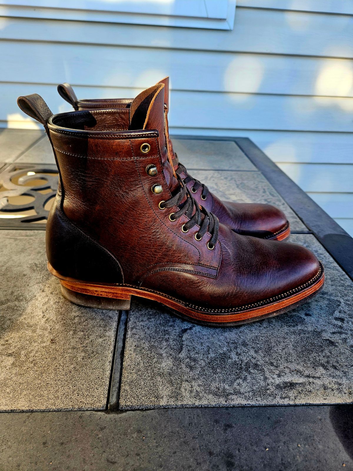 Photo by hosekileather on January 1, 2024 of the Tahura Captoelari Plain Toe in Badalassi Carlo Dark Brown Nemesis.