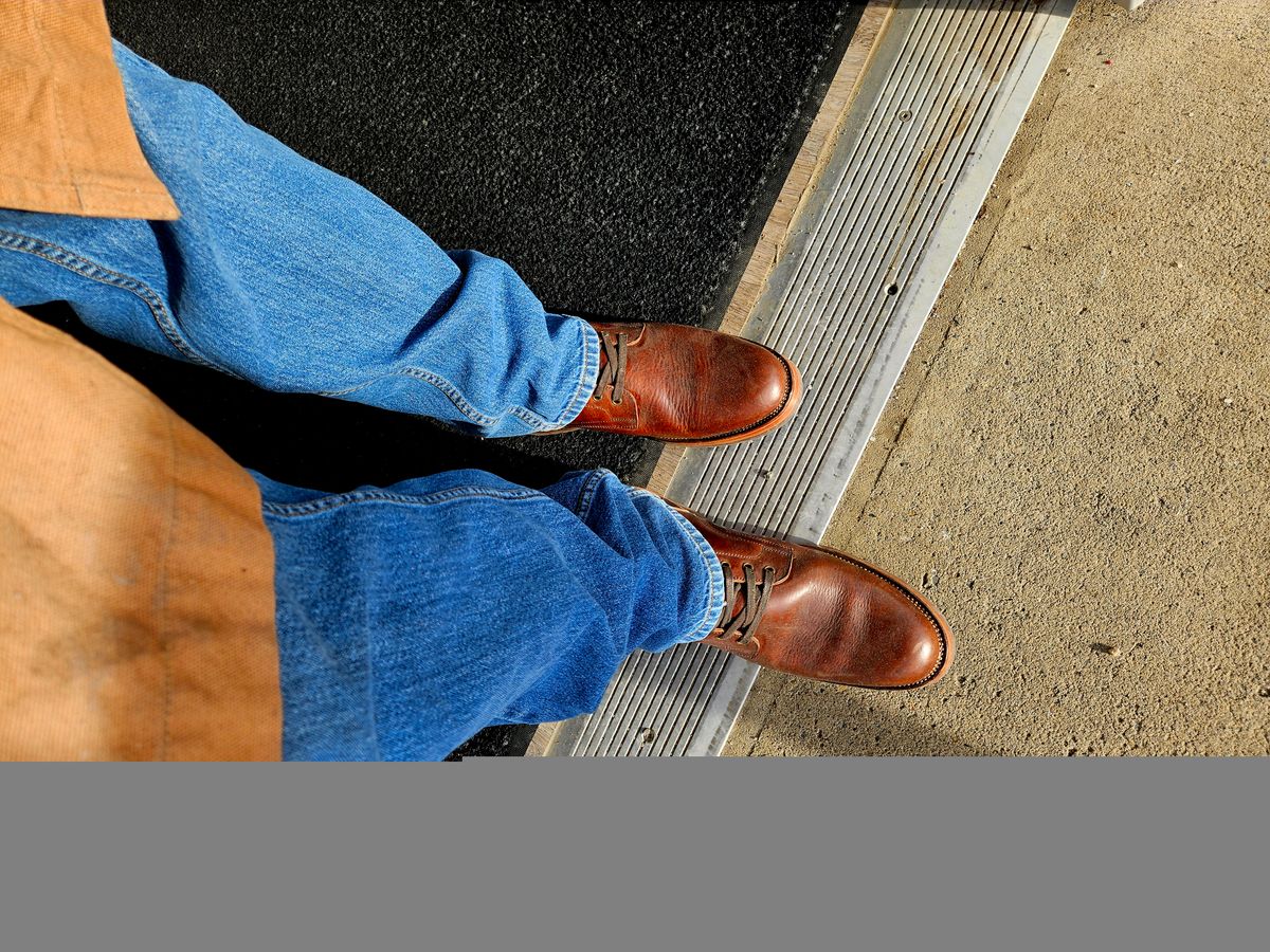 Photo by hosekileather on February 4, 2024 of the Tahura Captoelari Plain Toe in Badalassi Carlo Dark Brown Nemesis.