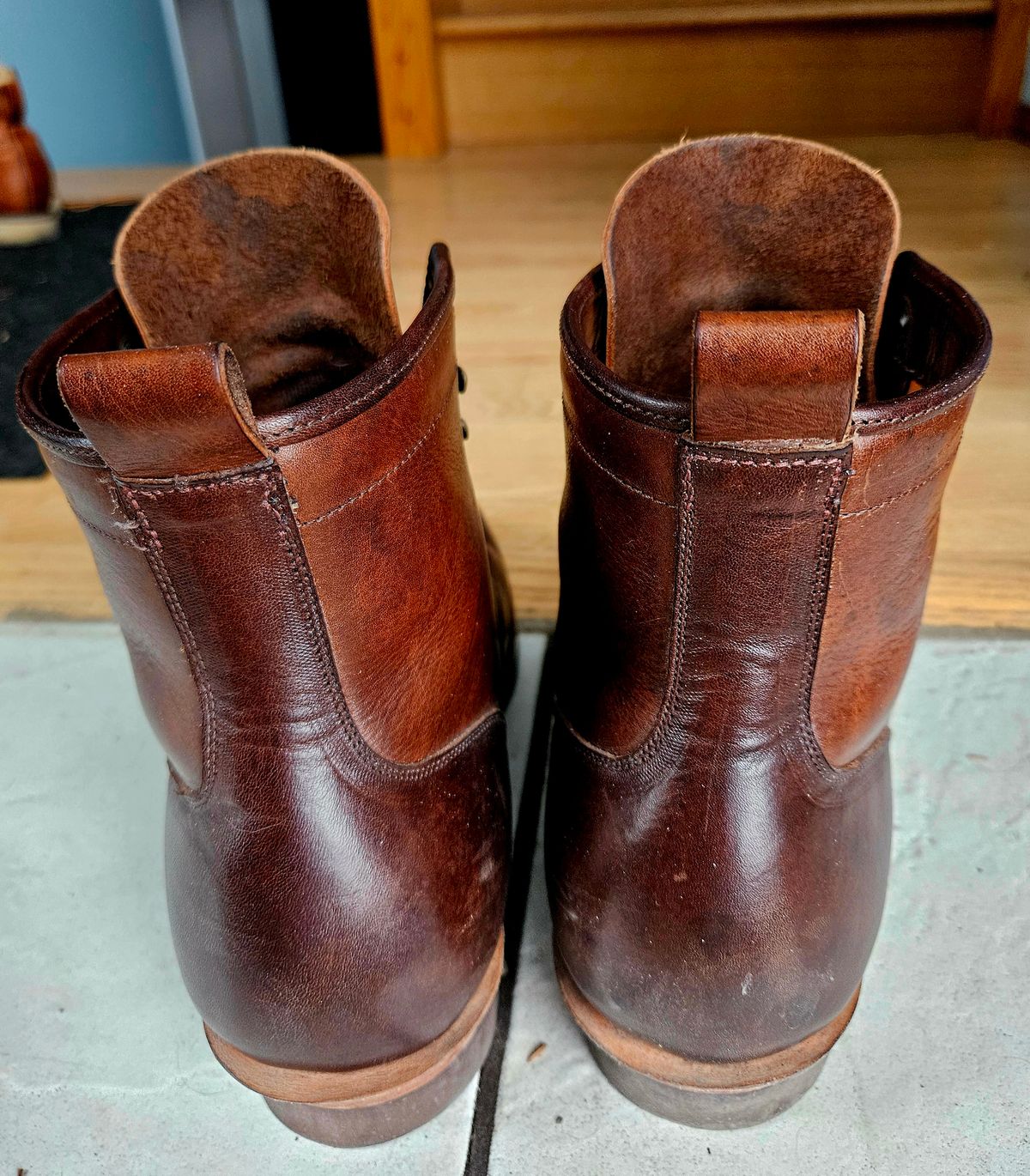 Photo by hosekileather on February 4, 2024 of the Tahura Captoelari Plain Toe in Badalassi Carlo Dark Brown Nemesis.