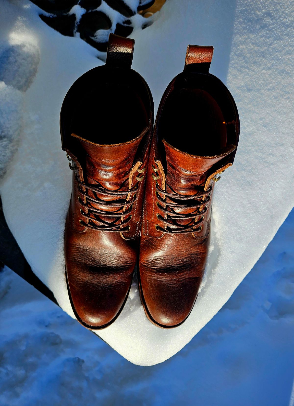 Photo by hosekileather on March 3, 2024 of the Tahura Captoelari Plain Toe in Badalassi Carlo Dark Brown Nemesis.