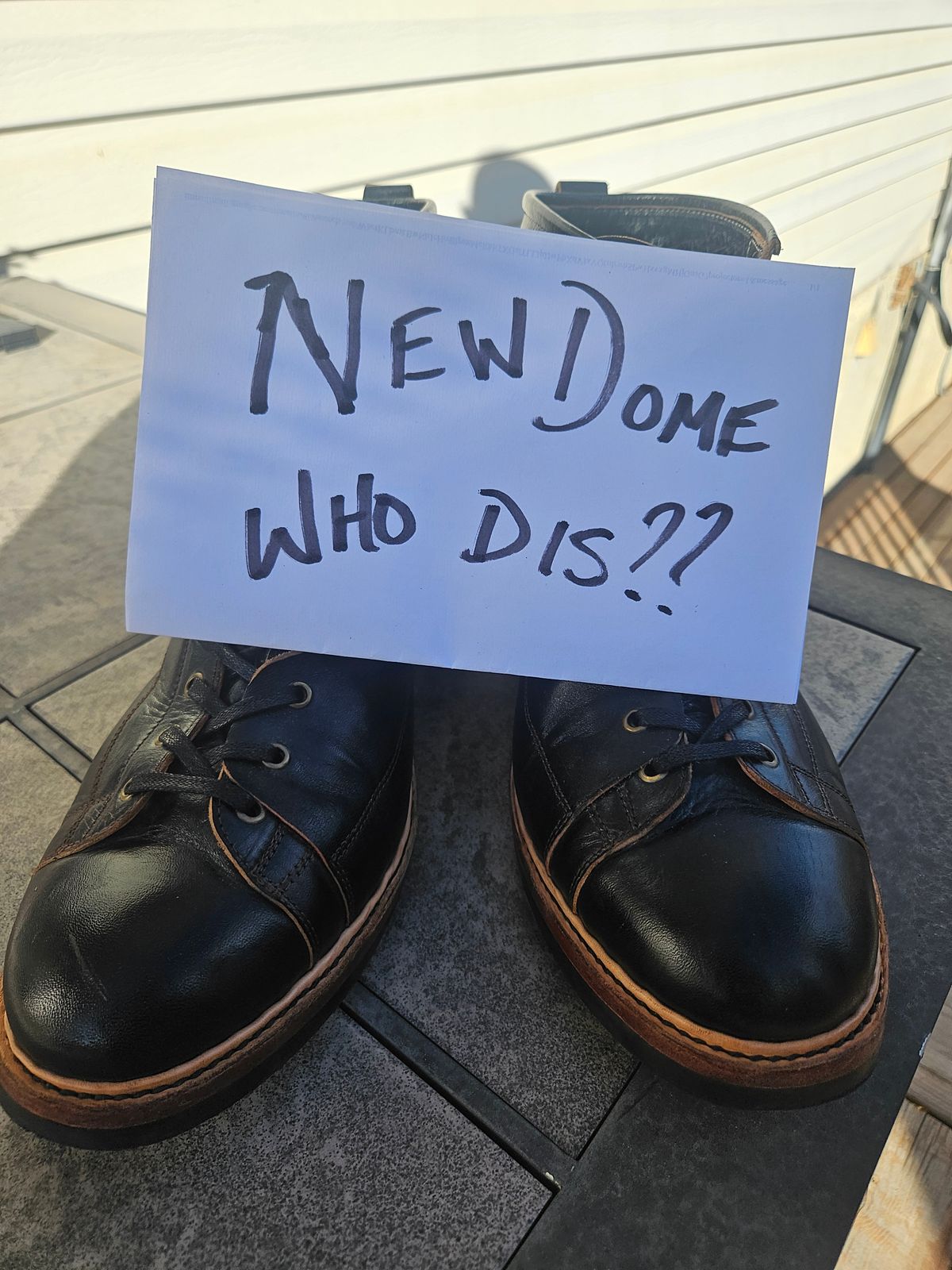 Photo by hosekileather on October 1, 2025 of the Jakkrabbits Monkey Boot in Shinki Black Teacore Horsebutt.