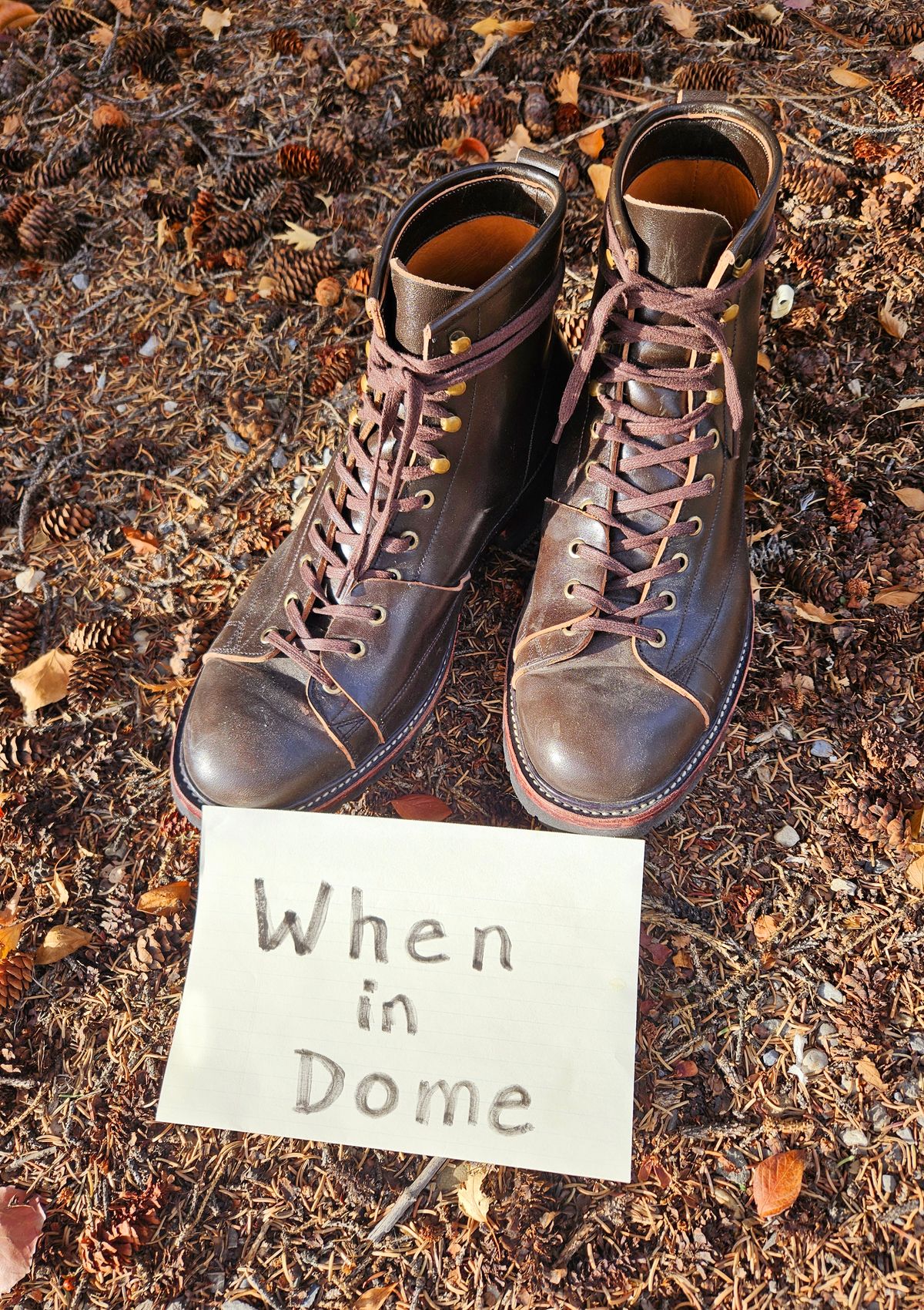 Photo by hosekileather on November 1, 2024 of the Jakkrabbits Monkey Boot in Maryam Olive Horsebutt.