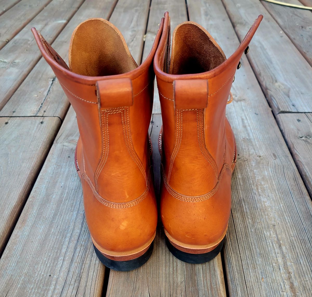 Photo by hosekileather on October 1, 2022 of the Jakkrabbits Ivories Boot in Badalassi Carlo Olmo Pueblo.