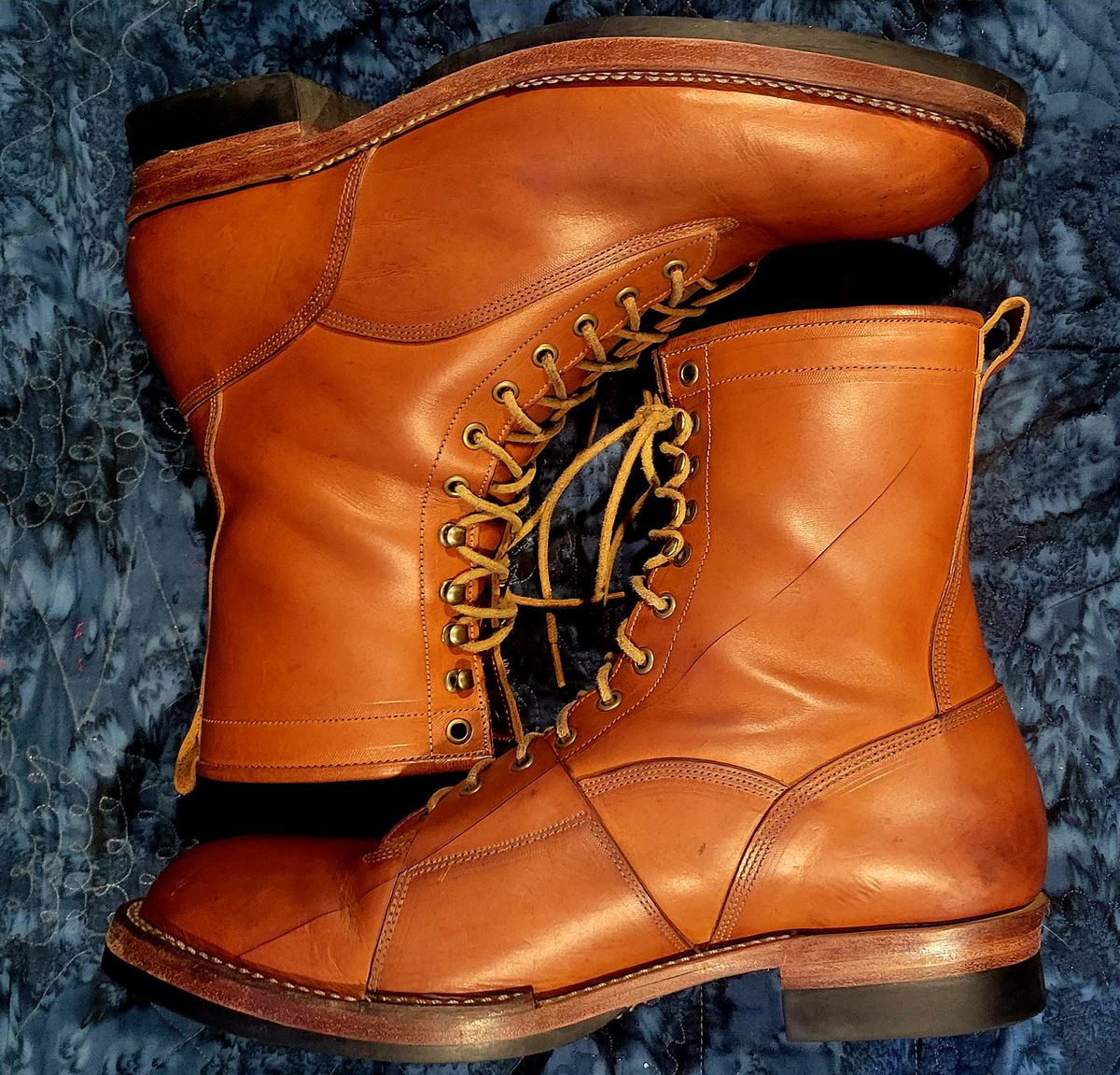 Photo by hosekileather on December 1, 2022 of the Jakkrabbits Ivories Boot in Badalassi Carlo Olmo Pueblo.