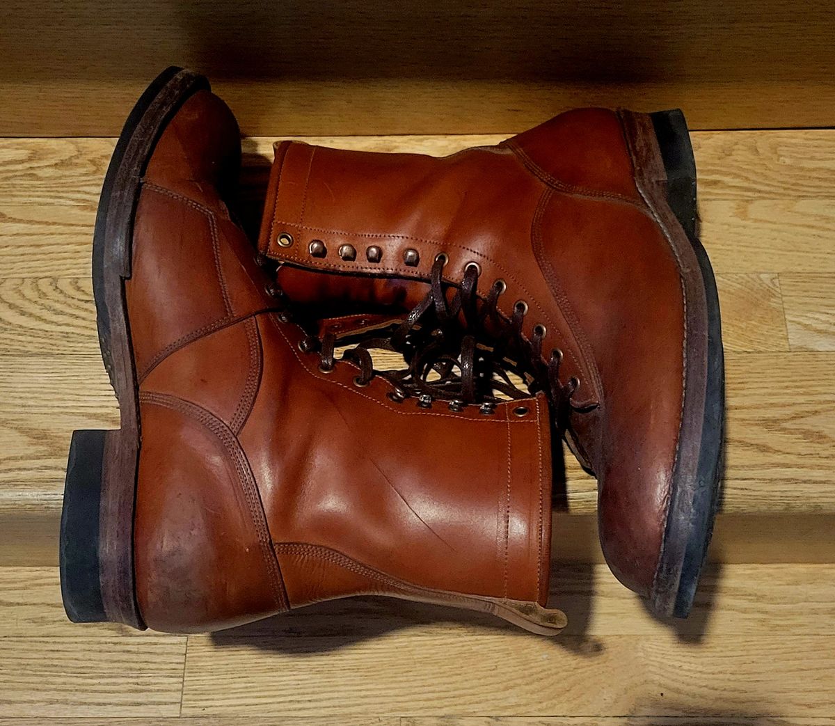 Photo by hosekileather on February 1, 2023 of the Jakkrabbits Ivories Boot in Badalassi Carlo Olmo Pueblo.
