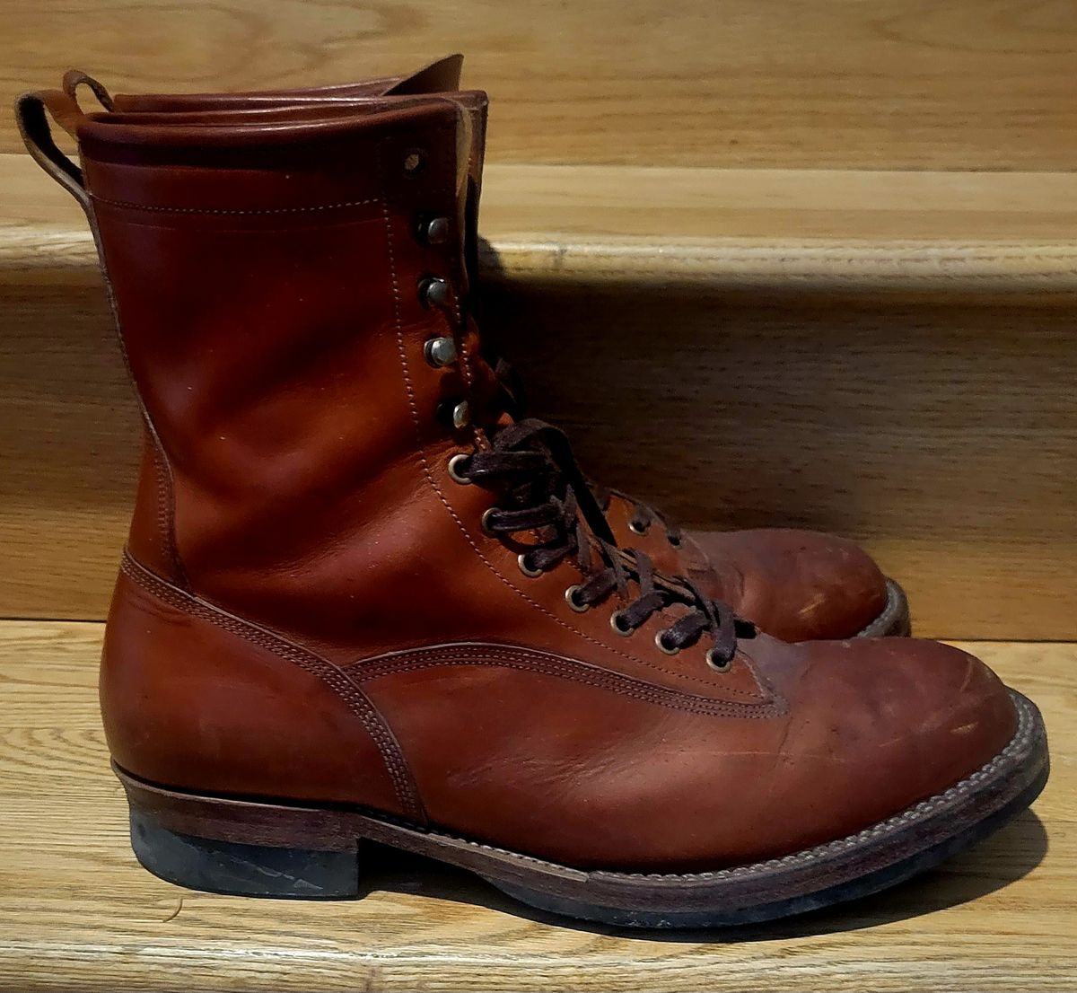 Photo by hosekileather on February 1, 2023 of the Jakkrabbits Ivories Boot in Badalassi Carlo Olmo Pueblo.