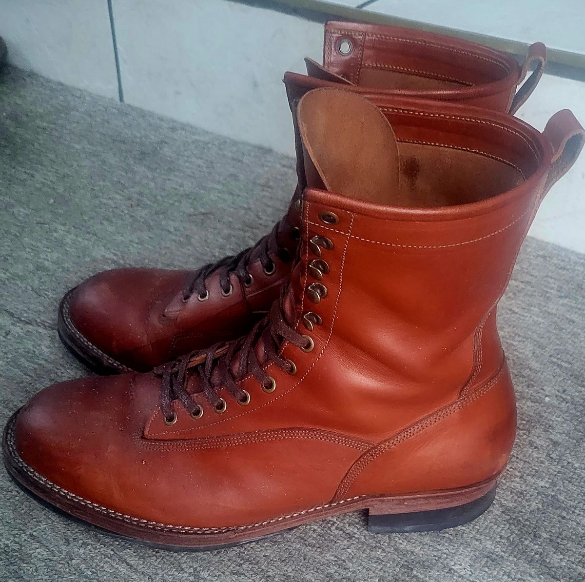 Photo by hosekileather on March 2, 2023 of the Jakkrabbits Ivories Boot in Badalassi Carlo Olmo Pueblo.