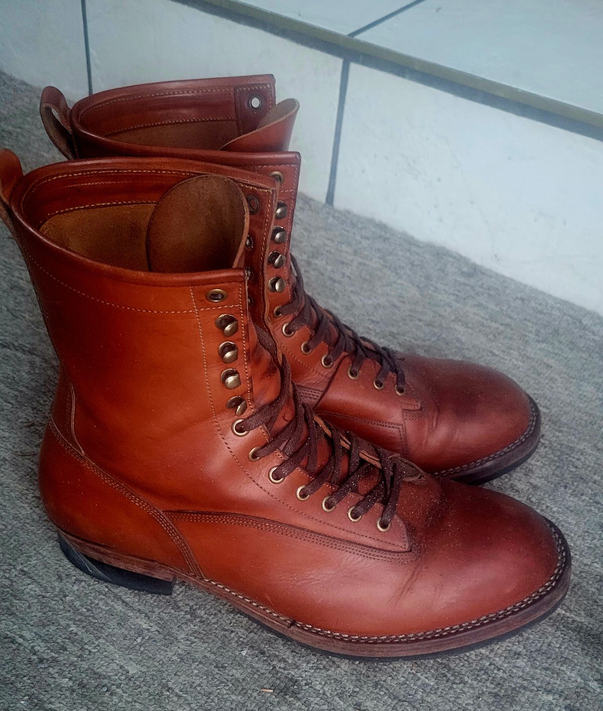 Photo by hosekileather on March 2, 2023 of the Jakkrabbits Ivories Boot in Badalassi Carlo Olmo Pueblo.