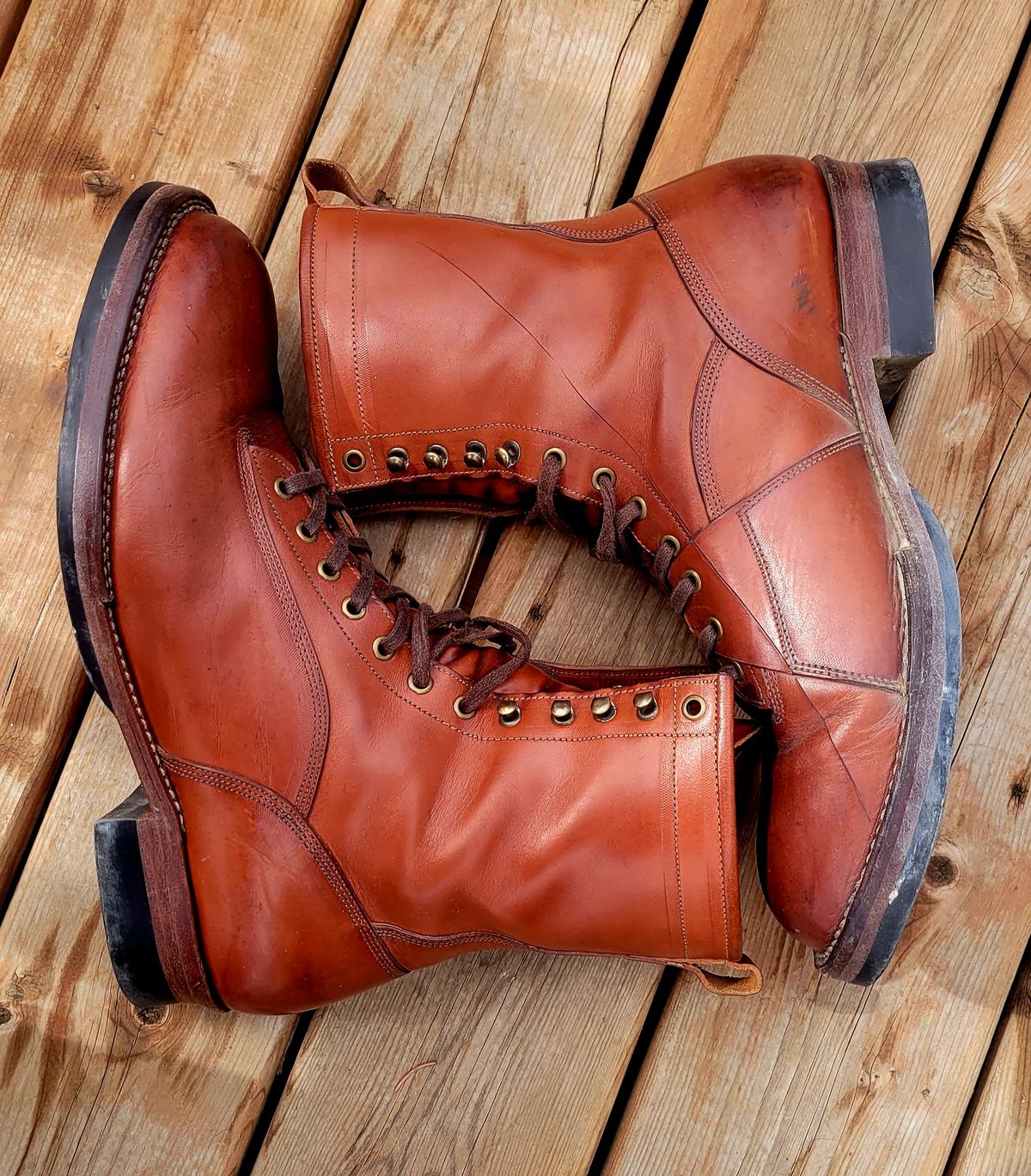 Photo by hosekileather on April 2, 2023 of the Jakkrabbits Ivories Boot in Badalassi Carlo Olmo Pueblo.