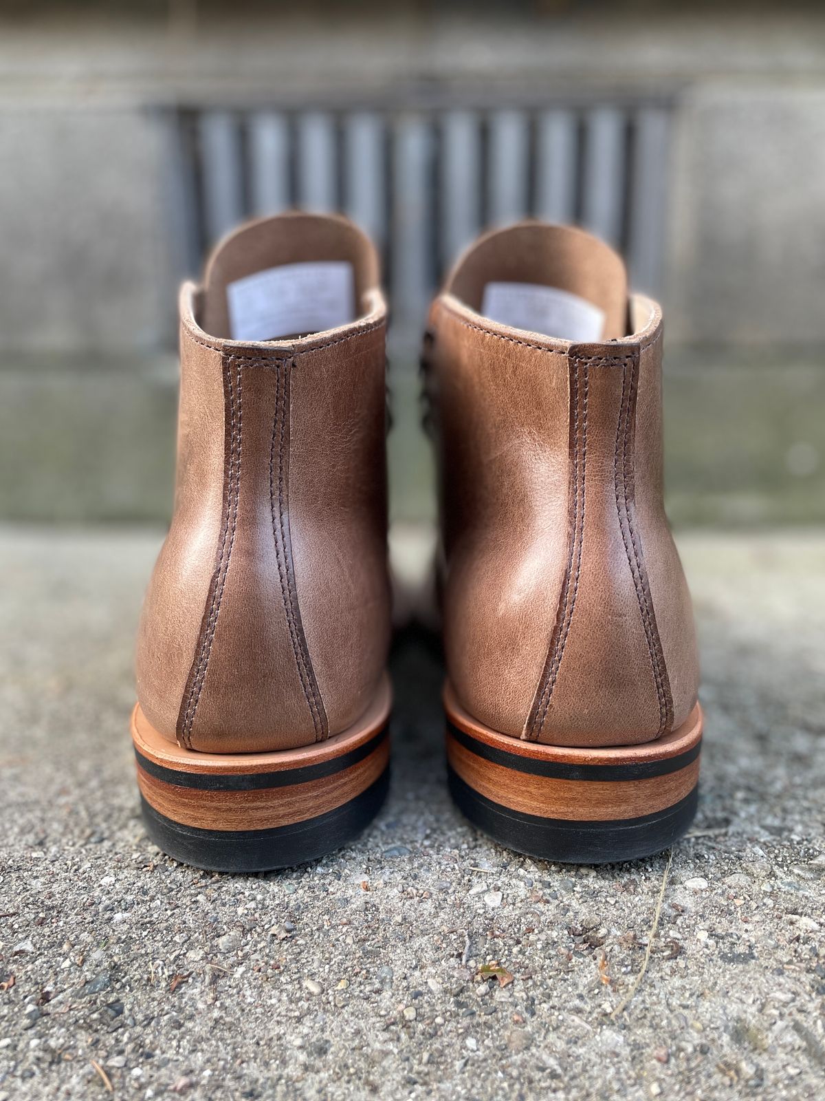 Photo by boottherapy on October 1, 2022 of the White's Stevens (Plain Toe) in Horween Natural Chromexcel.