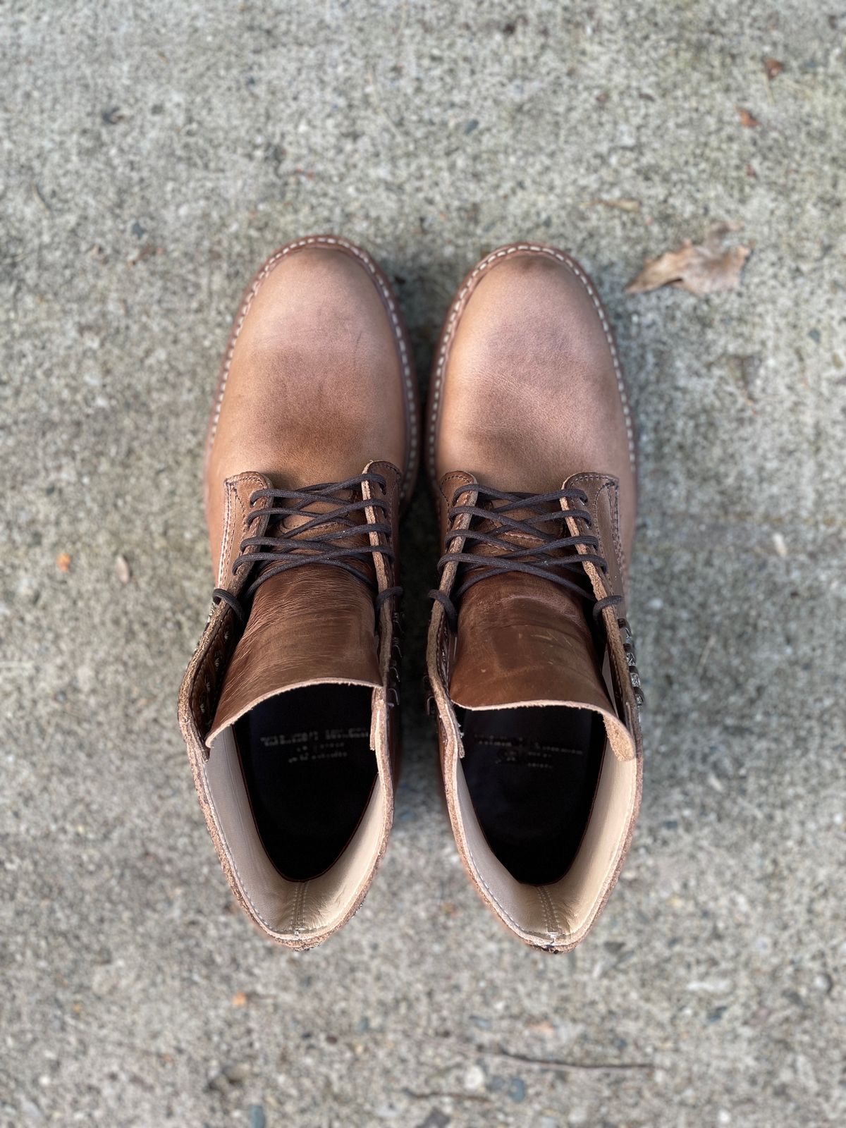 Photo by boottherapy on October 1, 2022 of the White's Stevens (Plain Toe) in Horween Natural Chromexcel.