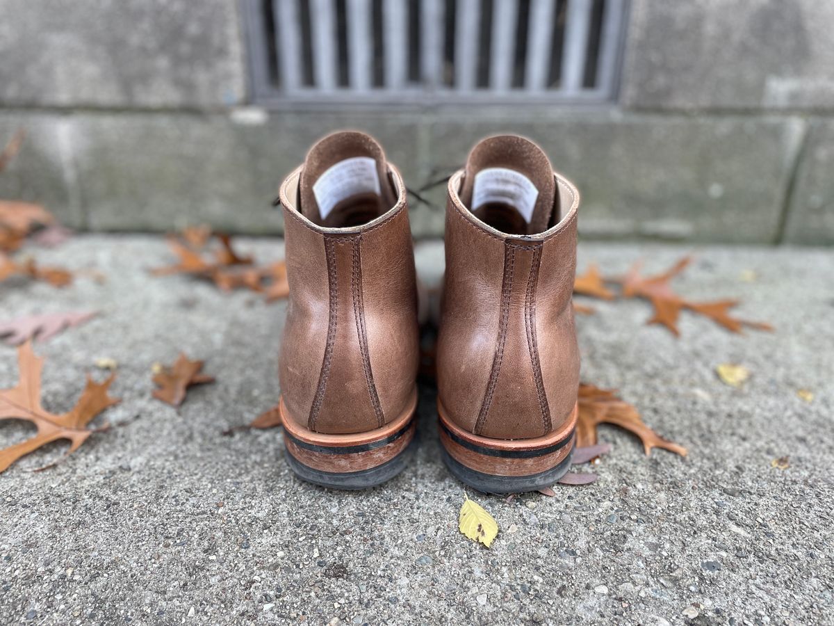 Photo by boottherapy on November 1, 2022 of the White's Stevens (Plain Toe) in Horween Natural Chromexcel.