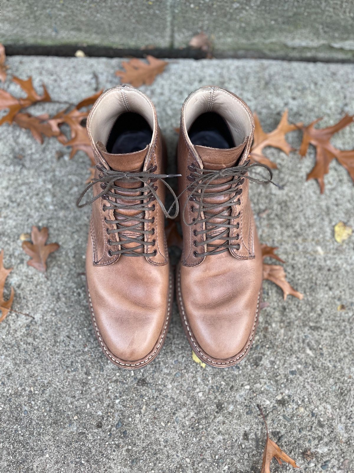 Photo by boottherapy on November 1, 2022 of the White's Stevens (Plain Toe) in Horween Natural Chromexcel.