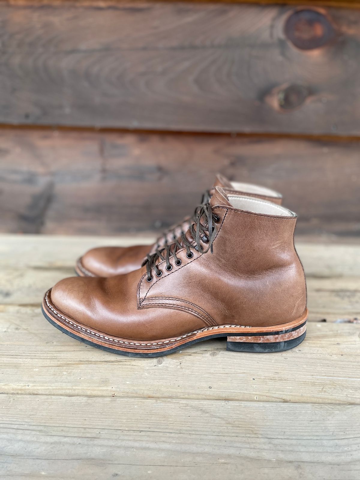 Photo by boottherapy on December 5, 2022 of the White's Stevens (Plain Toe) in Horween Natural Chromexcel.