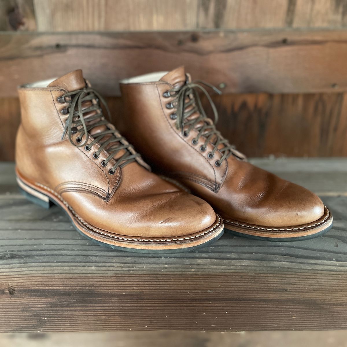 Photo by boottherapy on January 4, 2023 of the White's Stevens (Plain Toe) in Horween Natural Chromexcel.