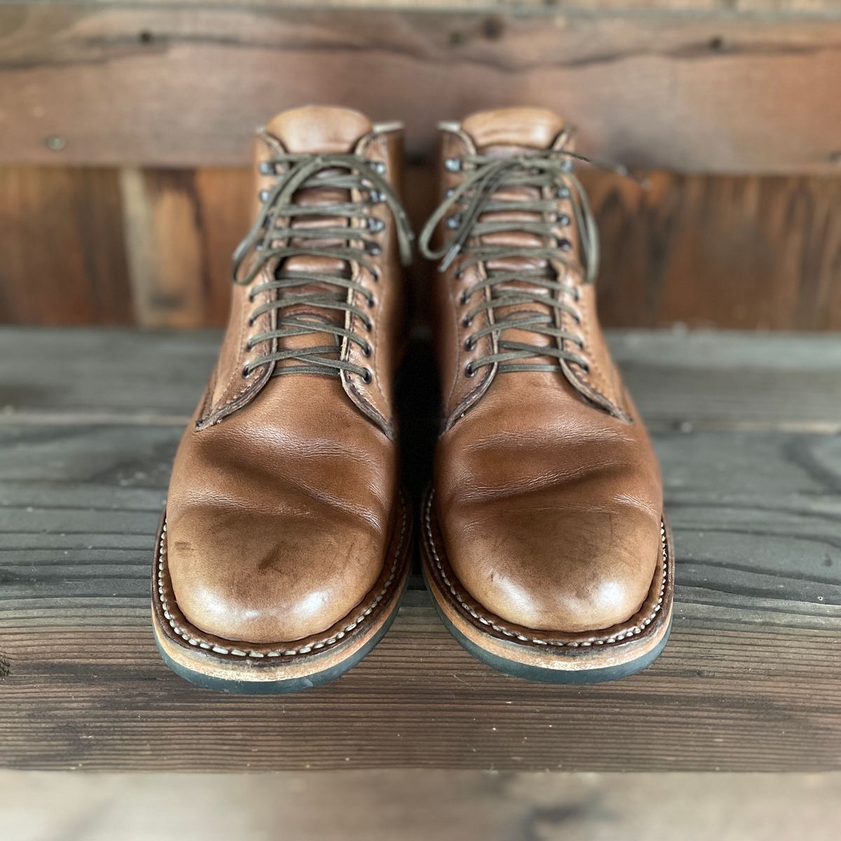 Photo by boottherapy on January 4, 2023 of the White's Stevens (Plain Toe) in Horween Natural Chromexcel.